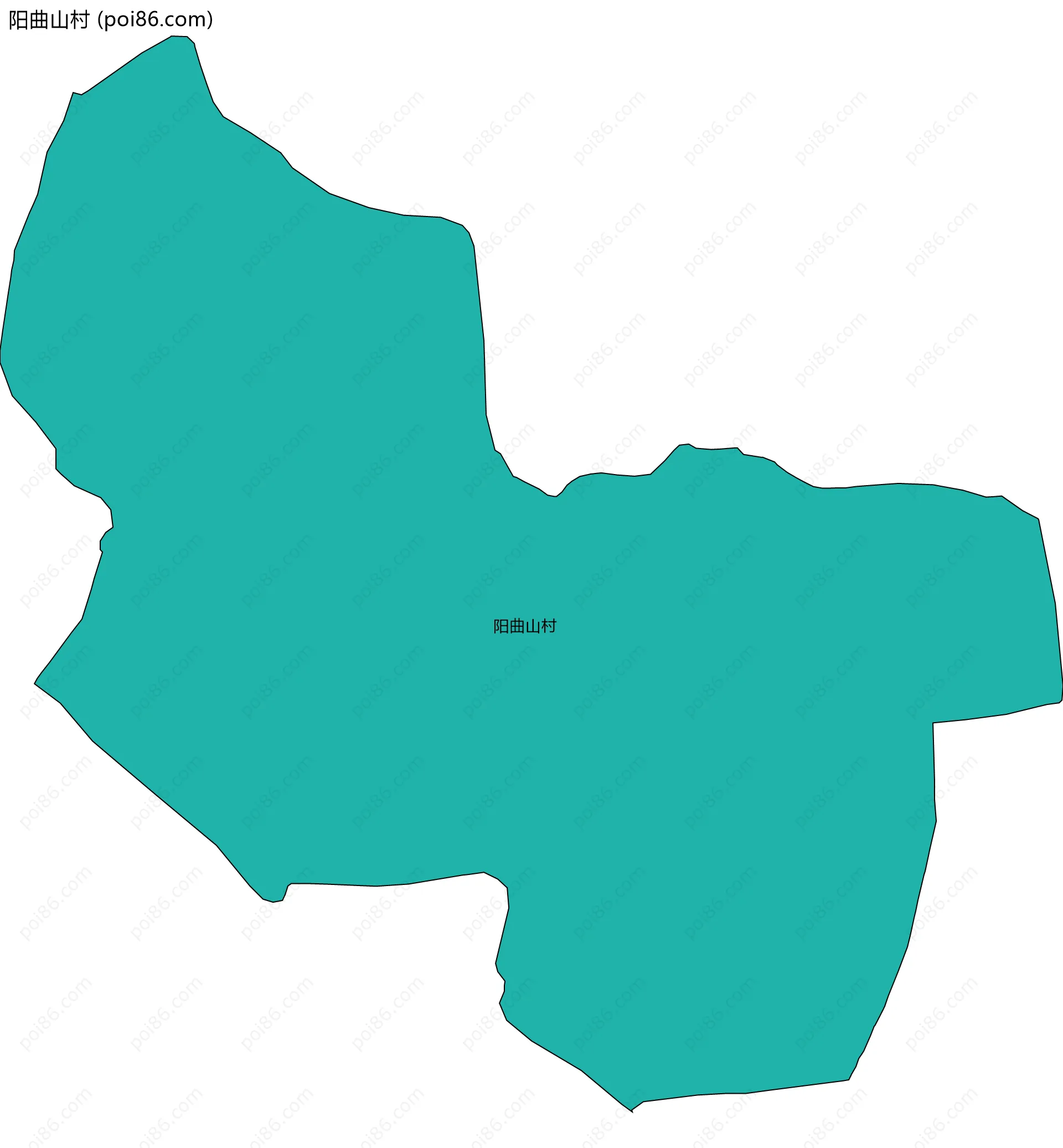 阳曲山村边界地图