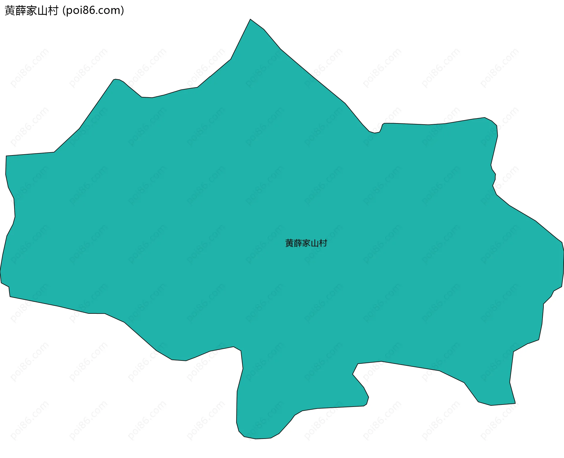 黄薛家山村边界地图