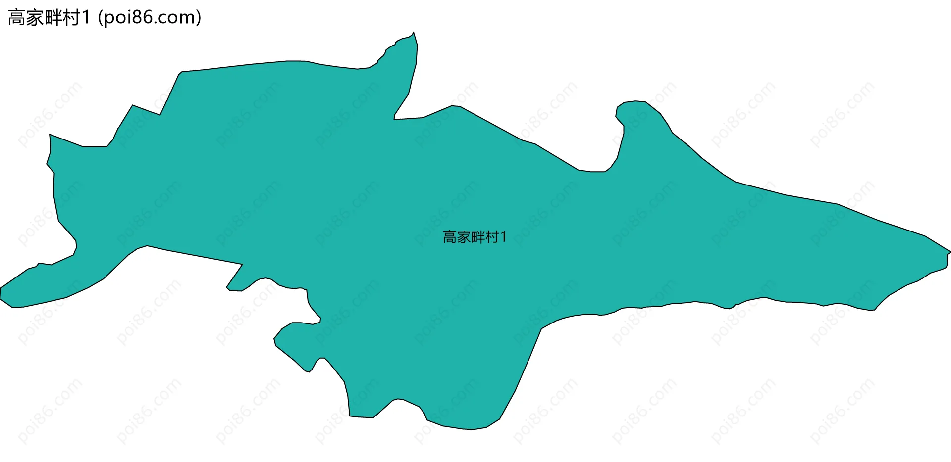 高家畔村1边界地图