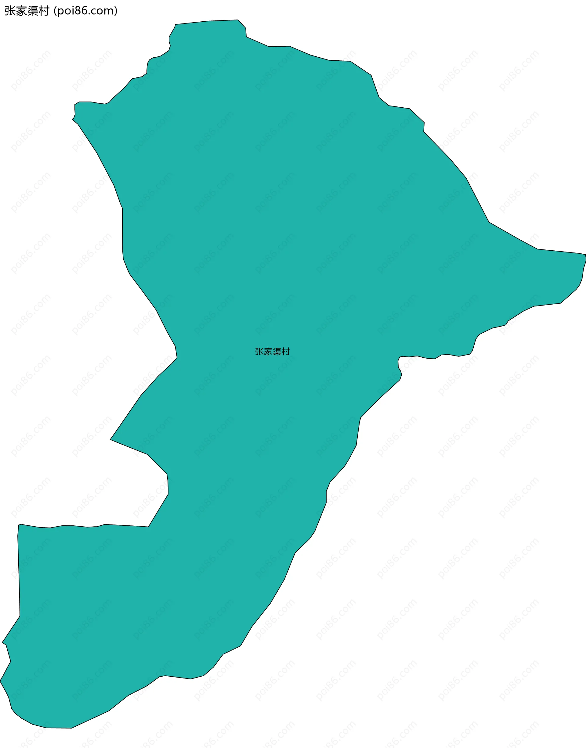 张家渠村边界地图