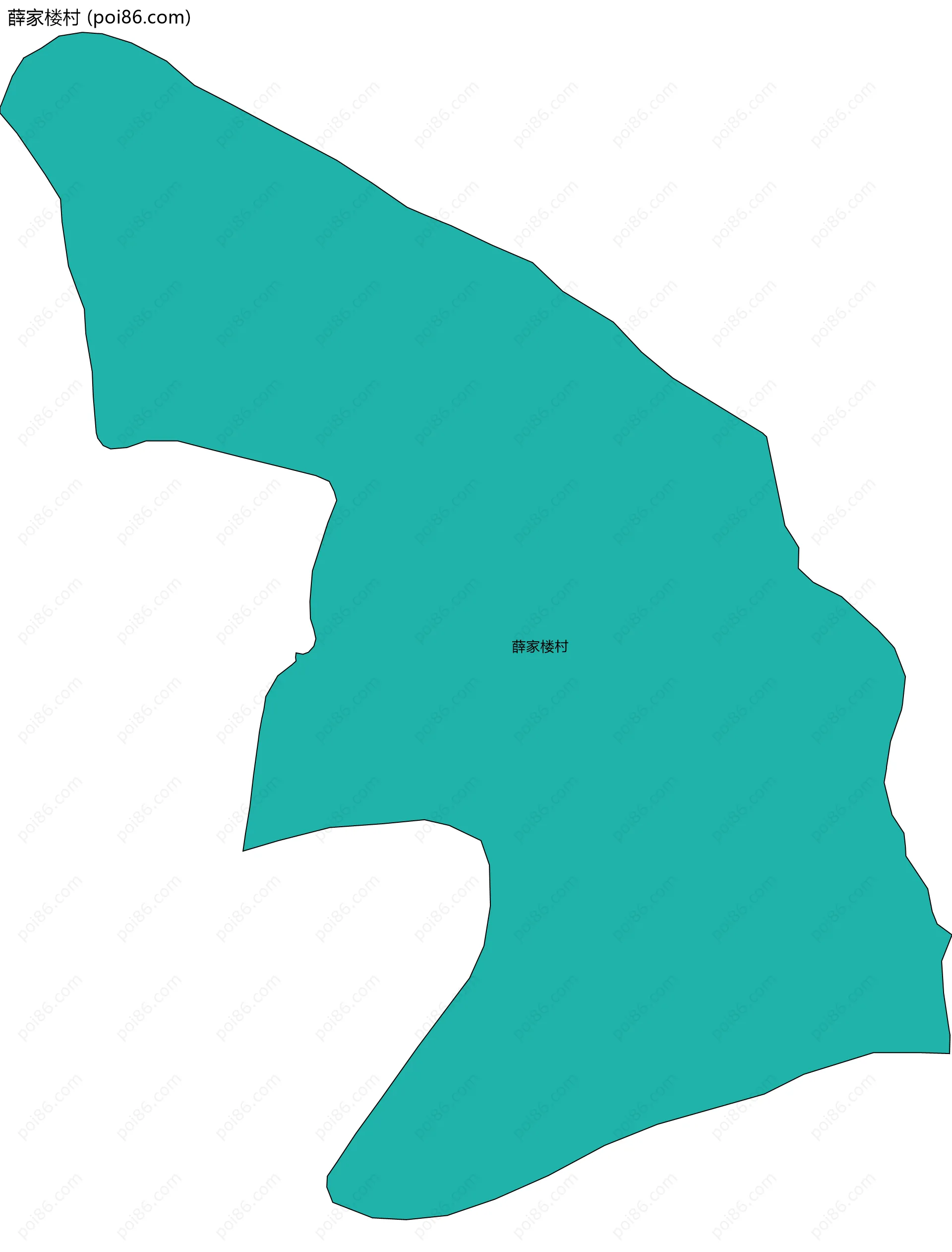 薛家楼村边界地图