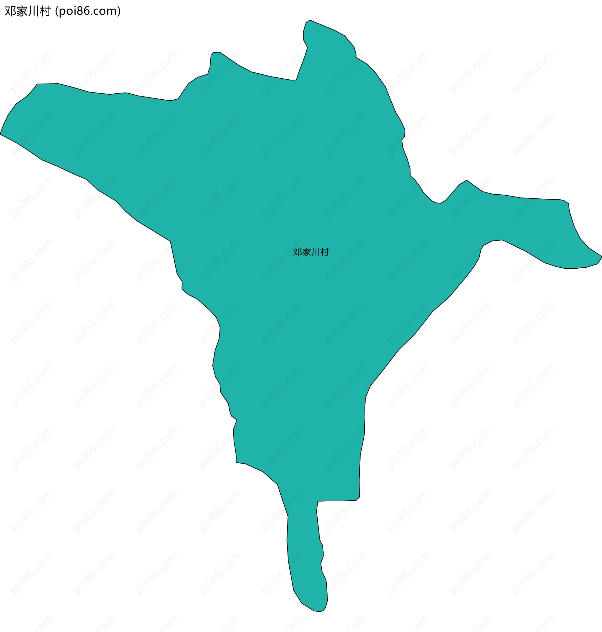 邓家川村边界地图