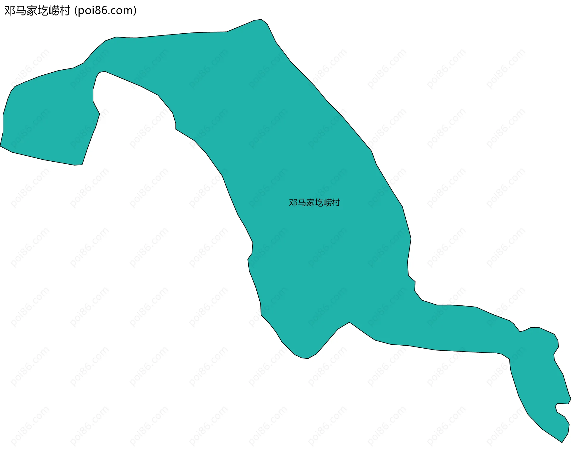 邓马家圪崂村边界地图