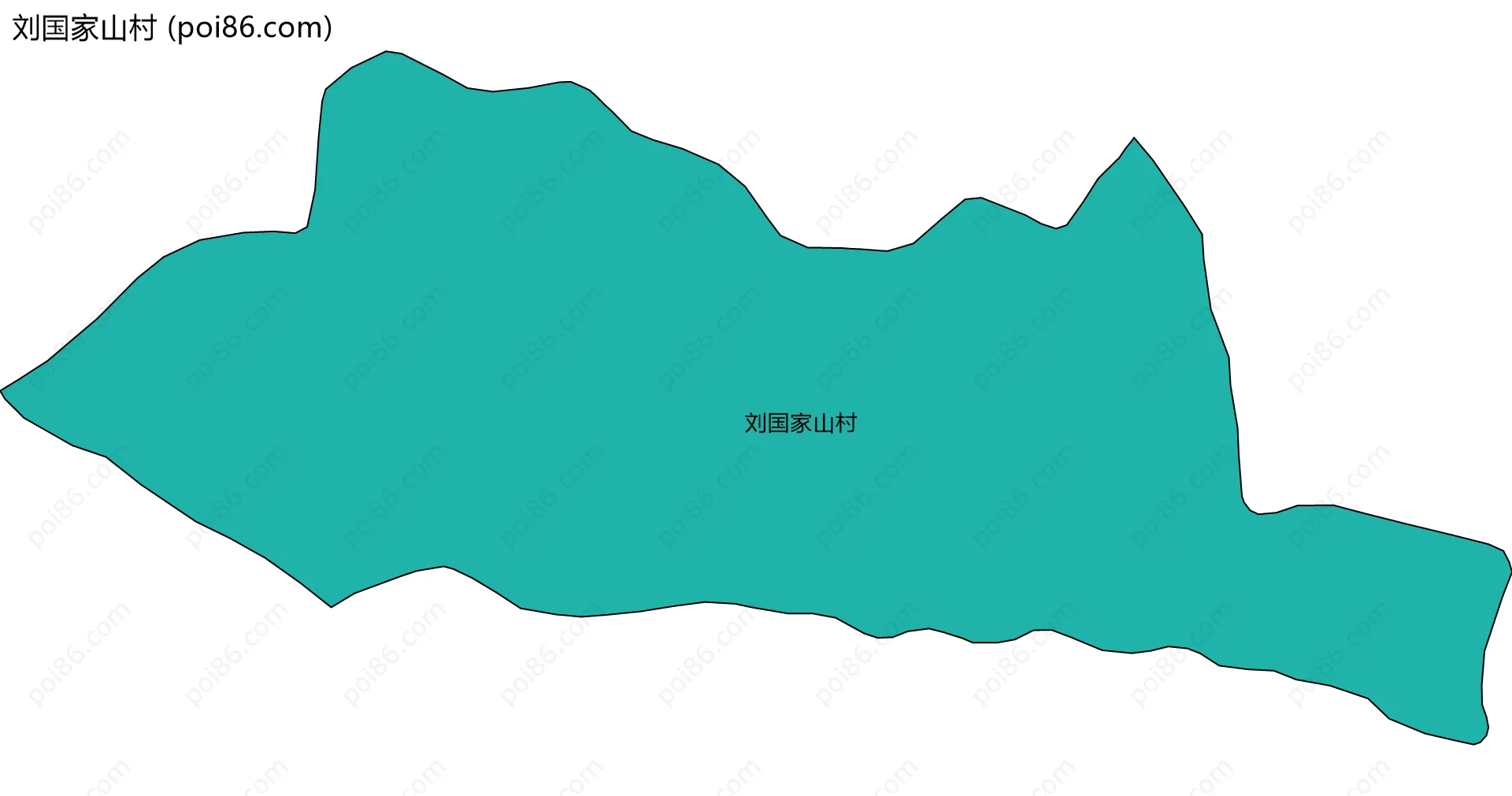 刘国家山村边界地图
