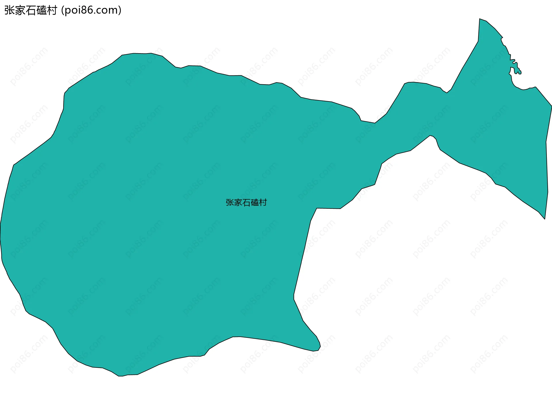 张家石磕村边界地图