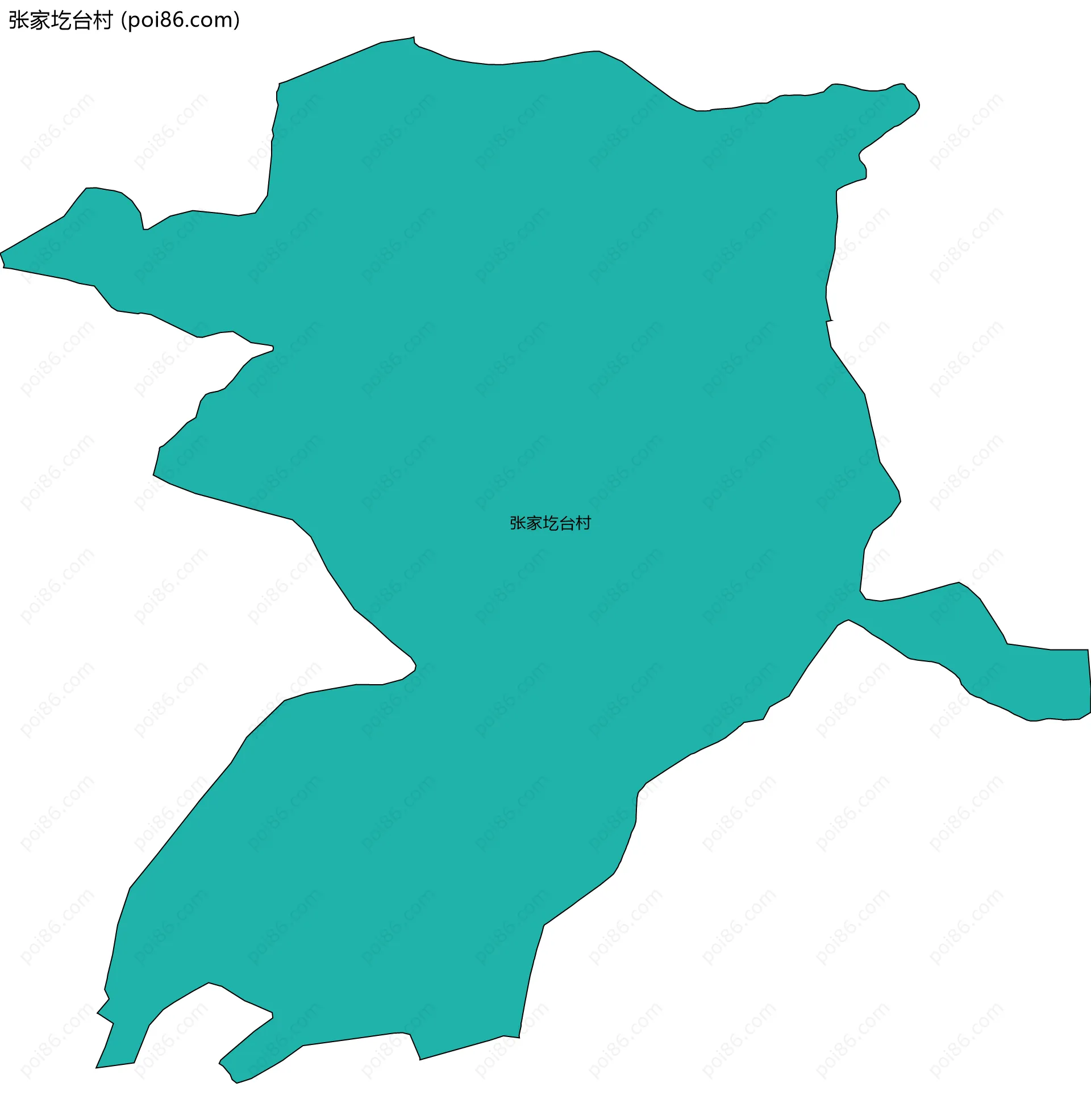 张家圪台村边界地图