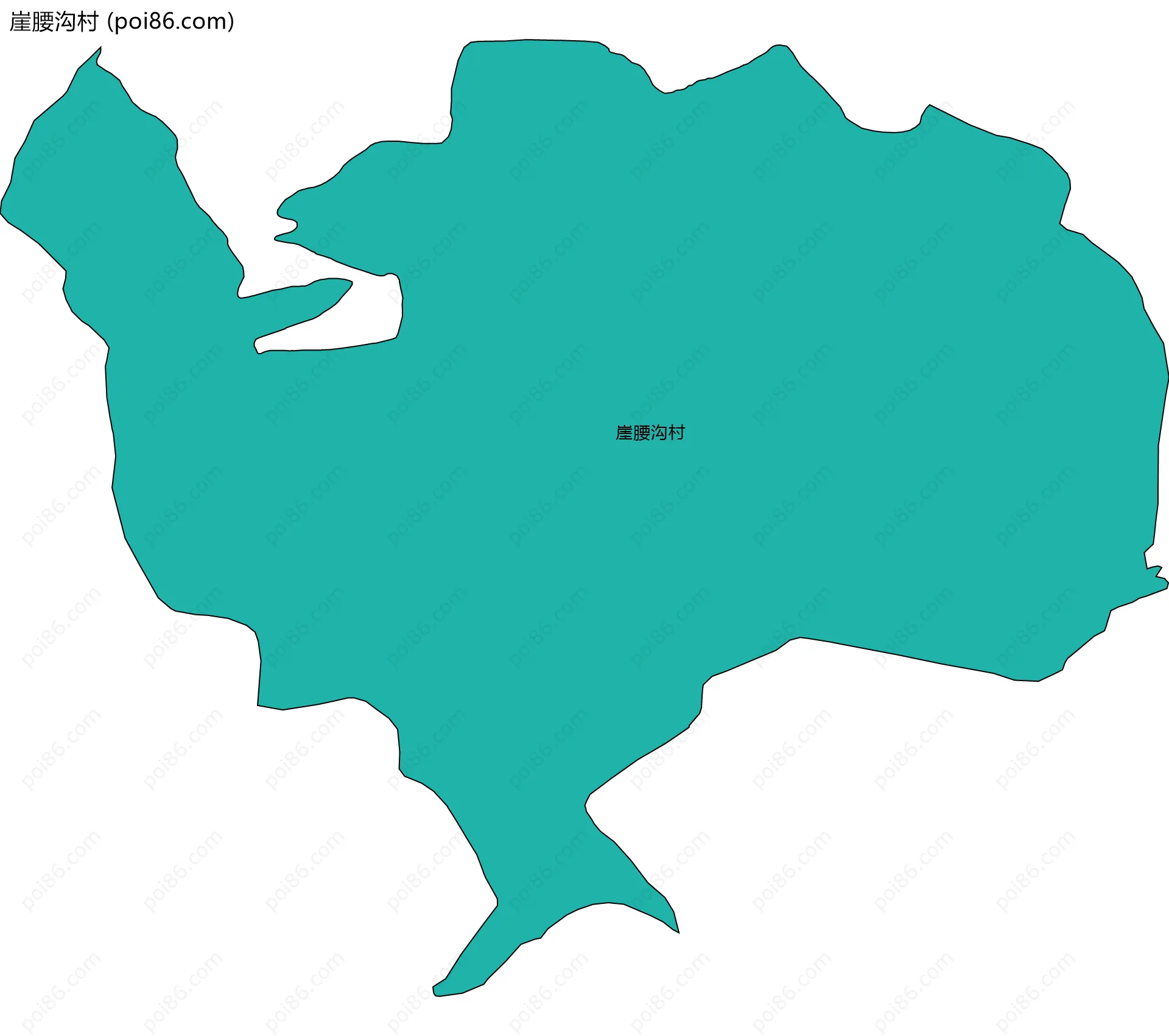 崖腰沟村边界地图