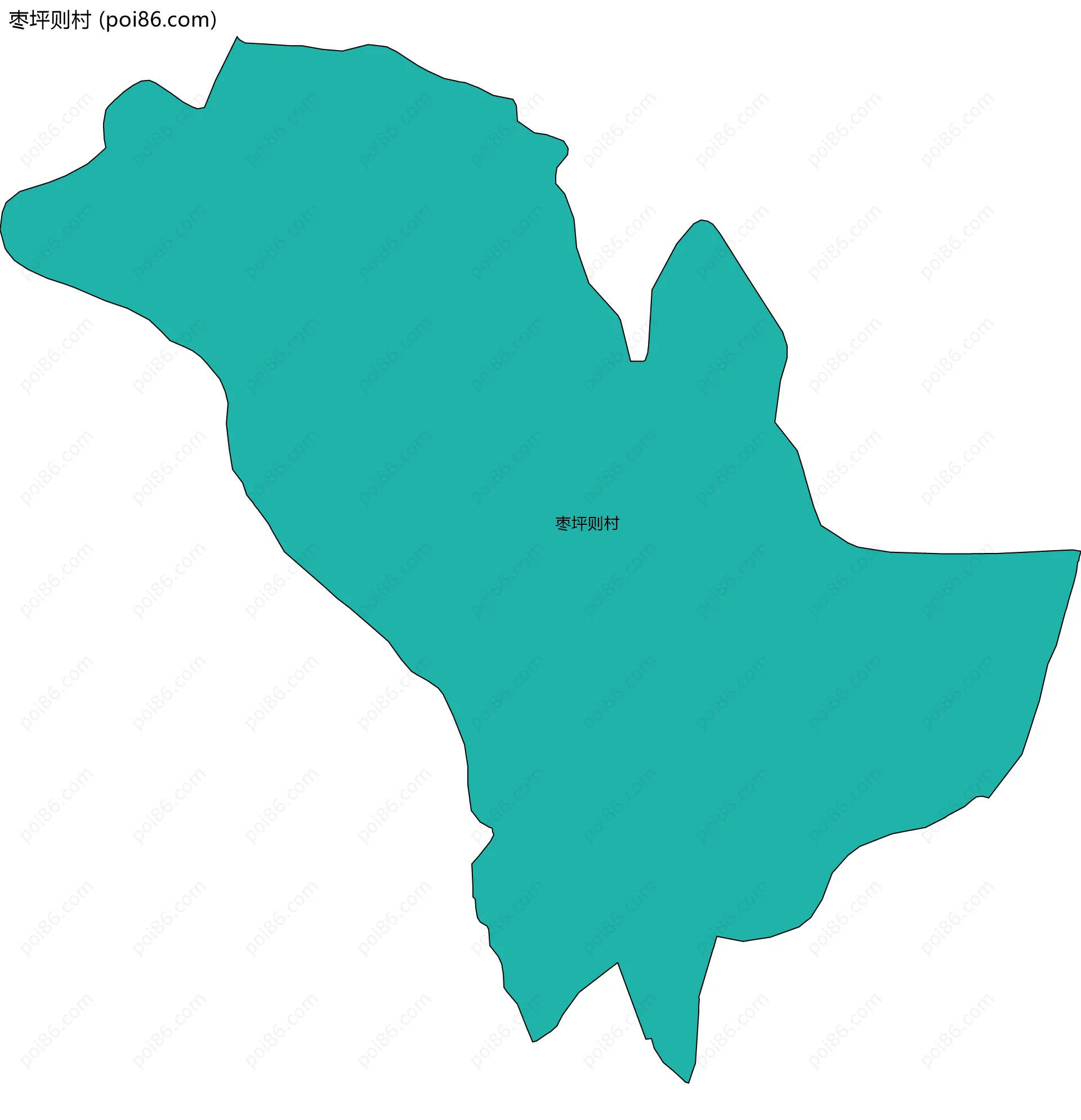 枣坪则村边界地图