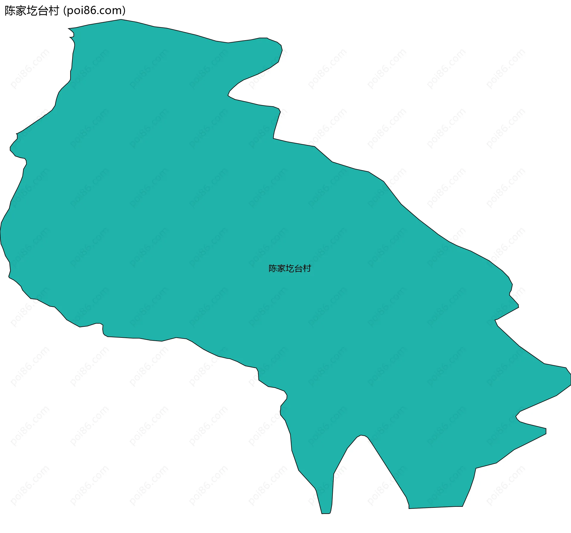 陈家圪台村边界地图