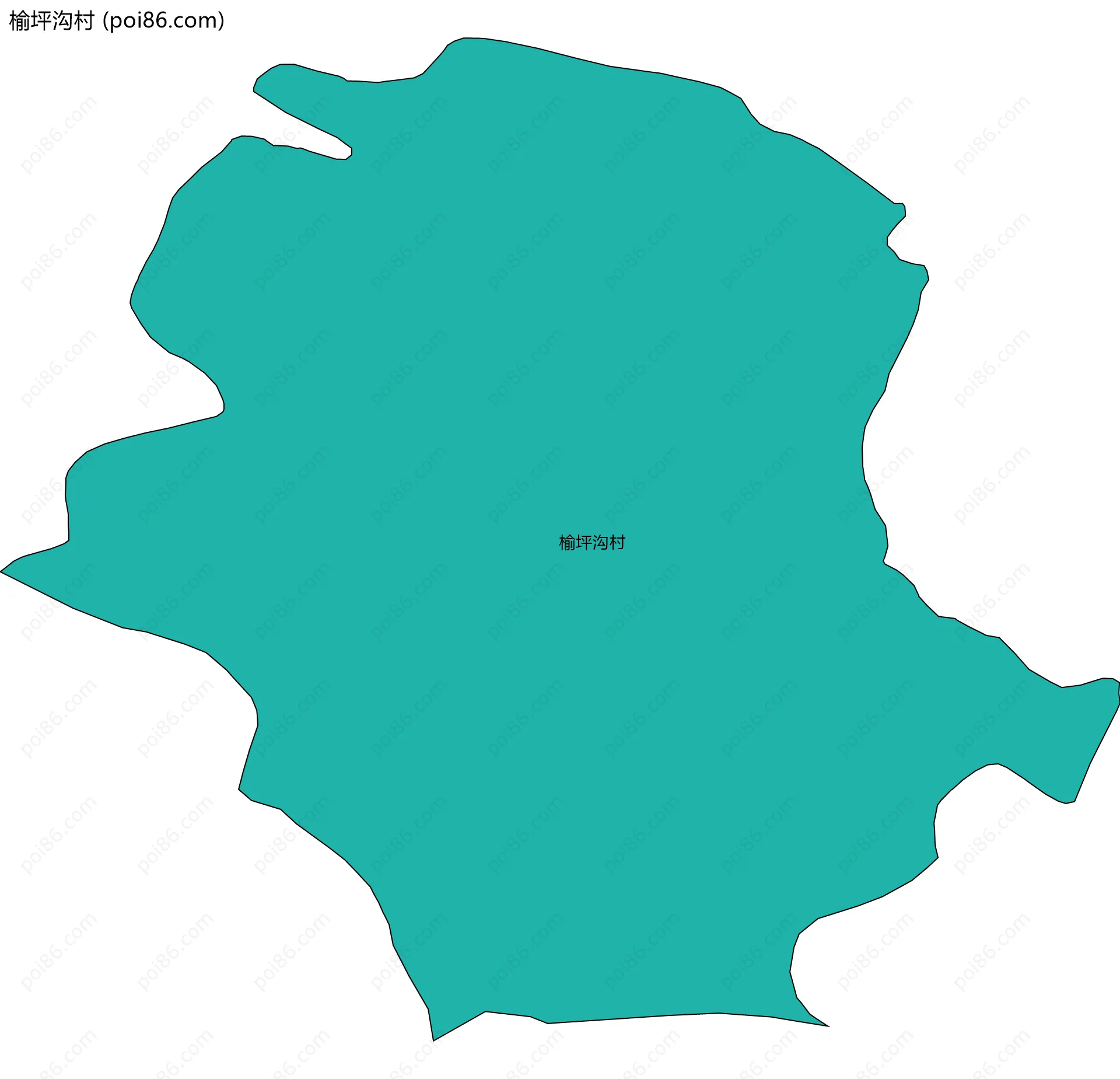 榆坪沟村边界地图