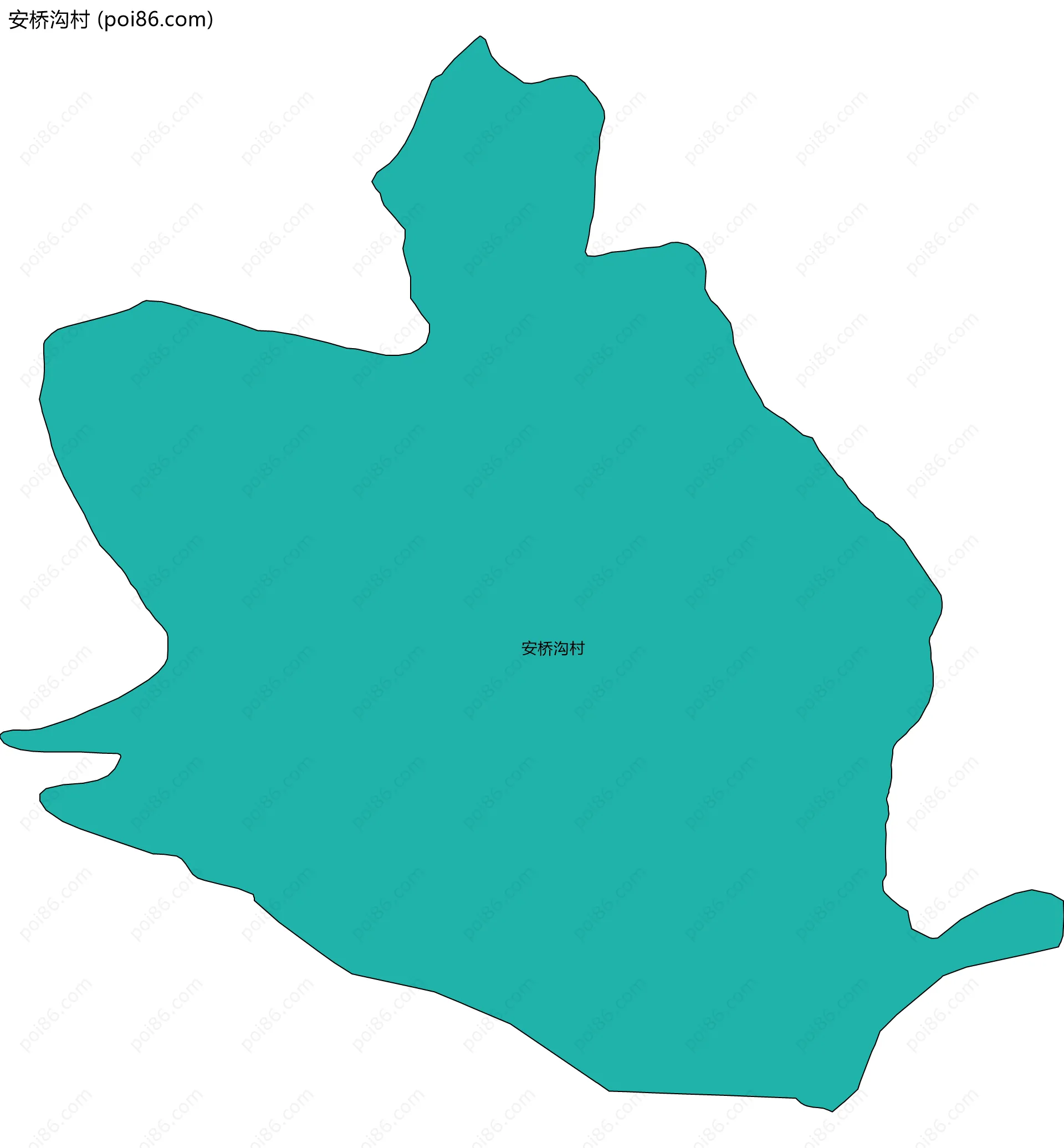 安桥沟村边界地图