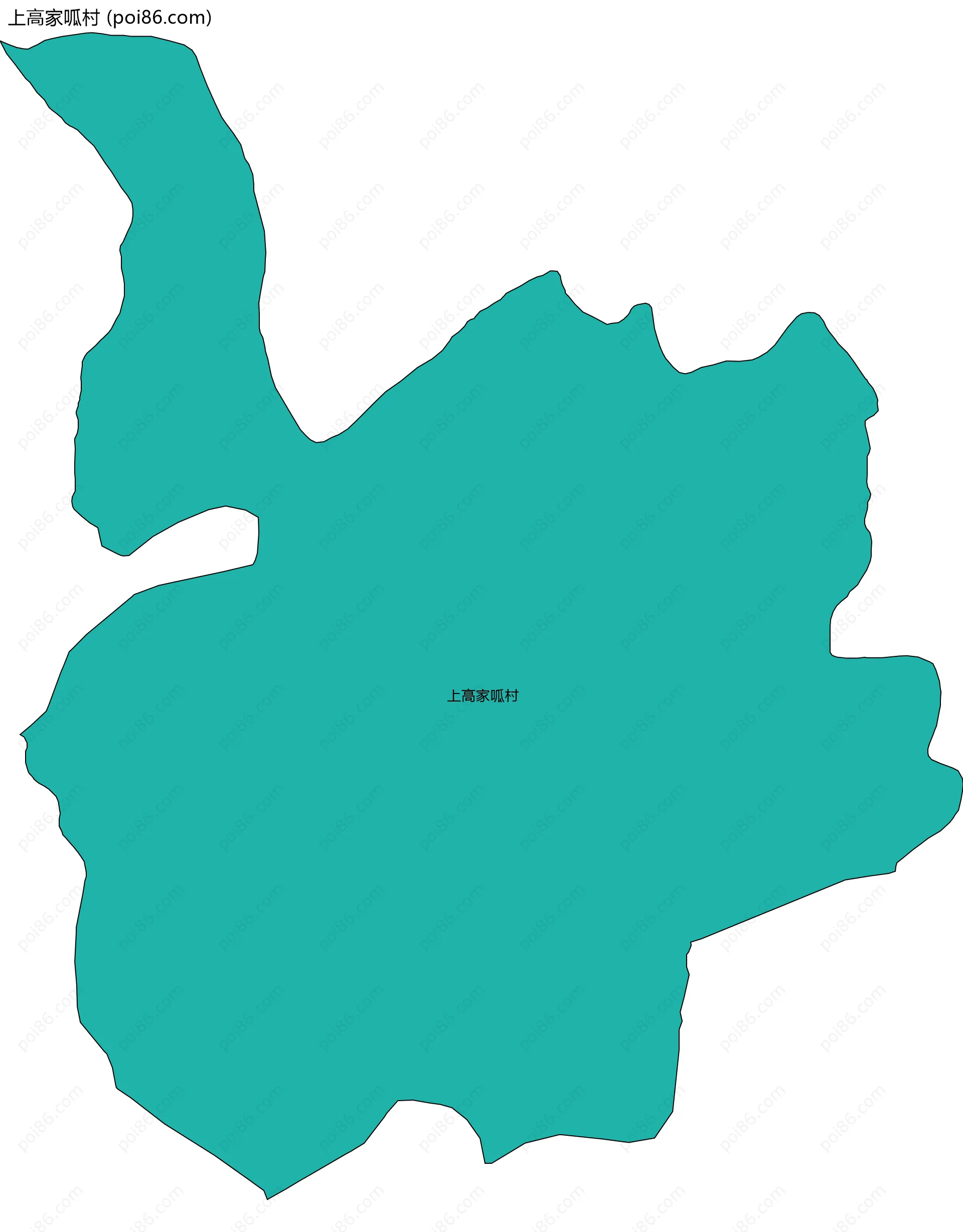 上高家呱村边界地图