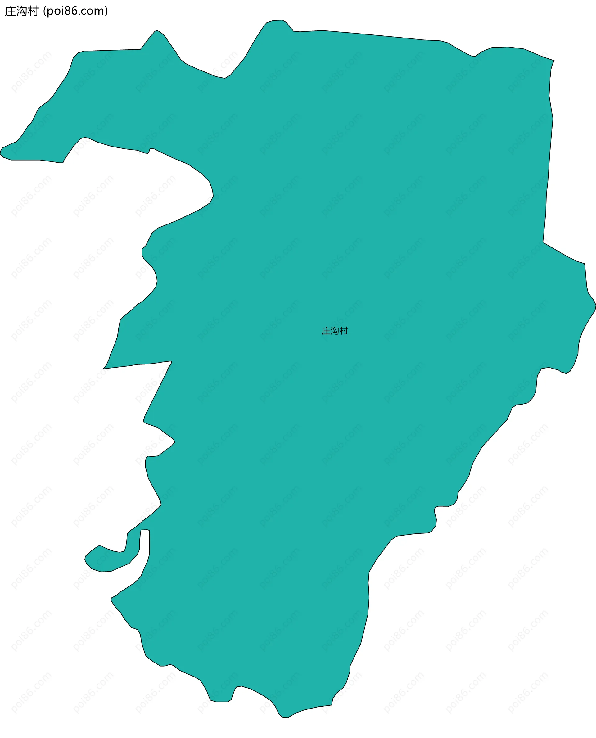 庄沟村边界地图