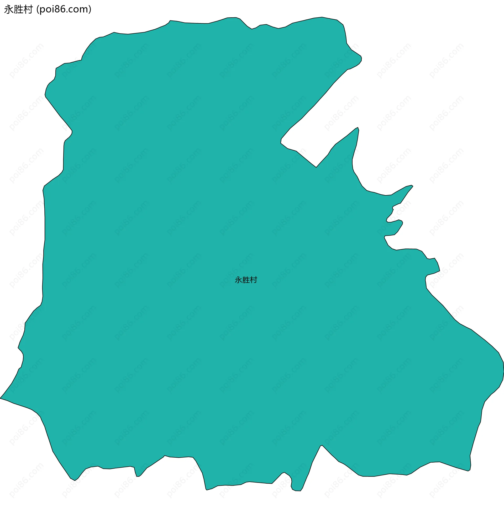 永胜村边界地图