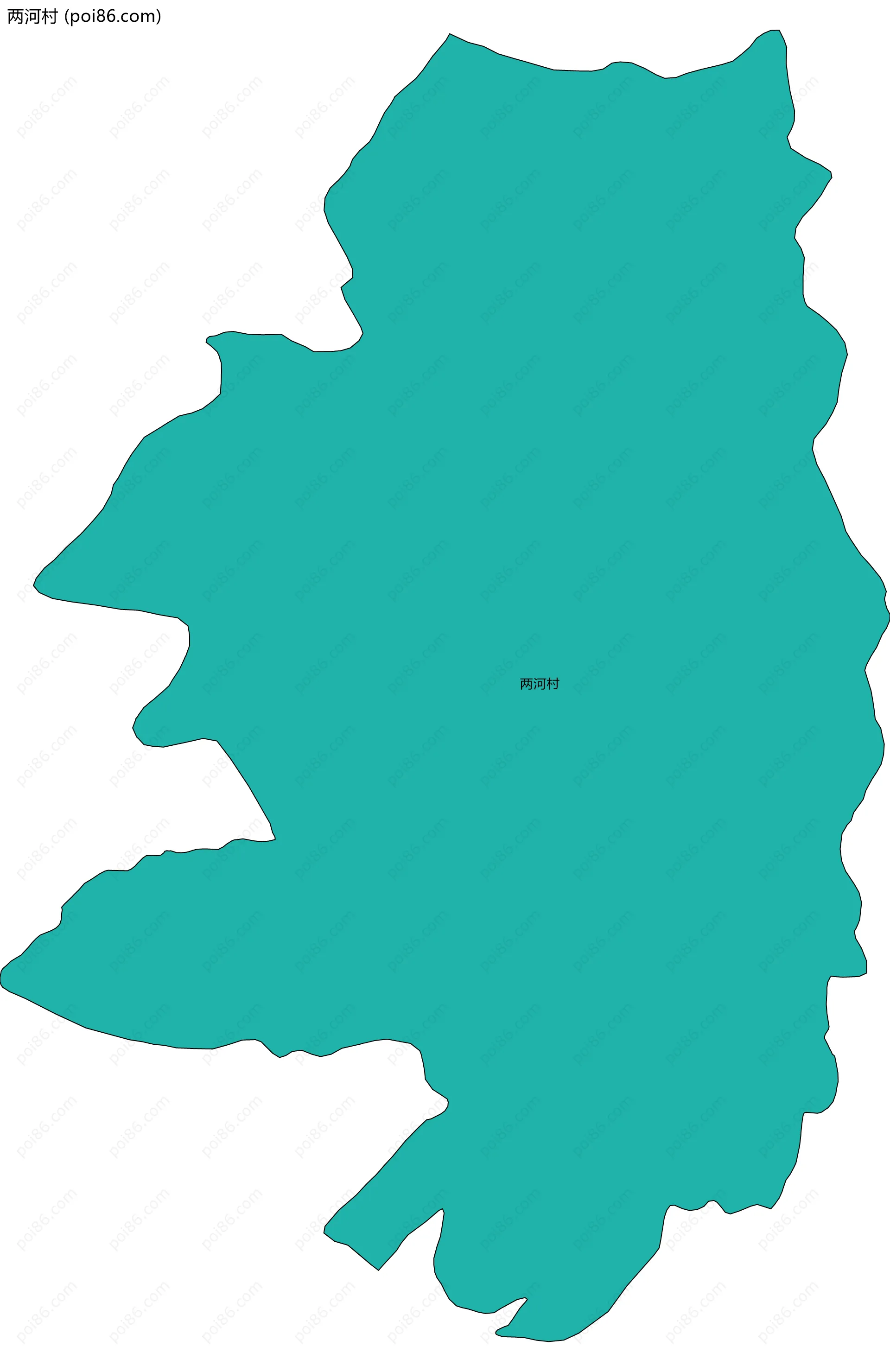 两河村边界地图