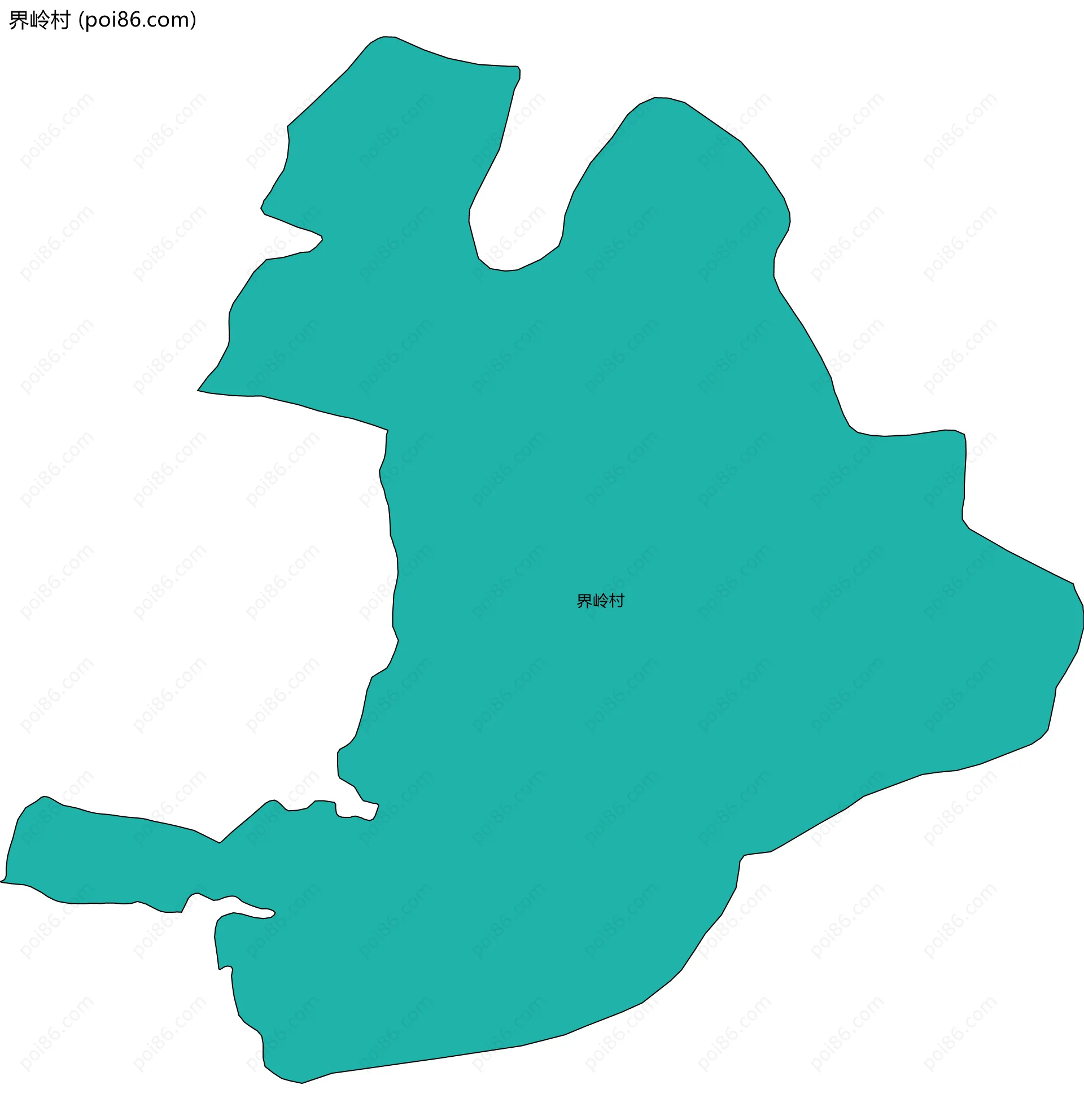 界岭村边界地图