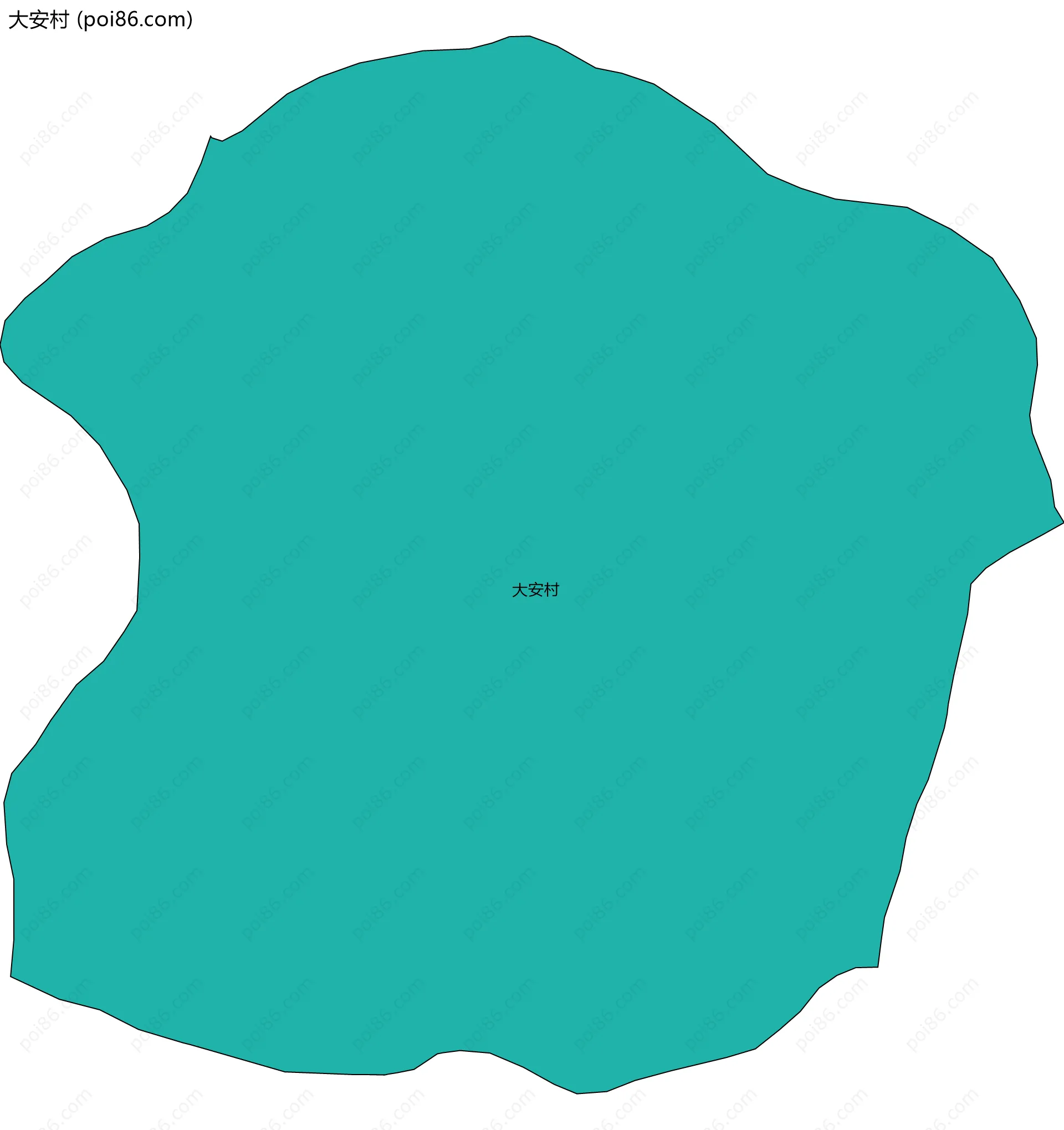 大安村边界地图