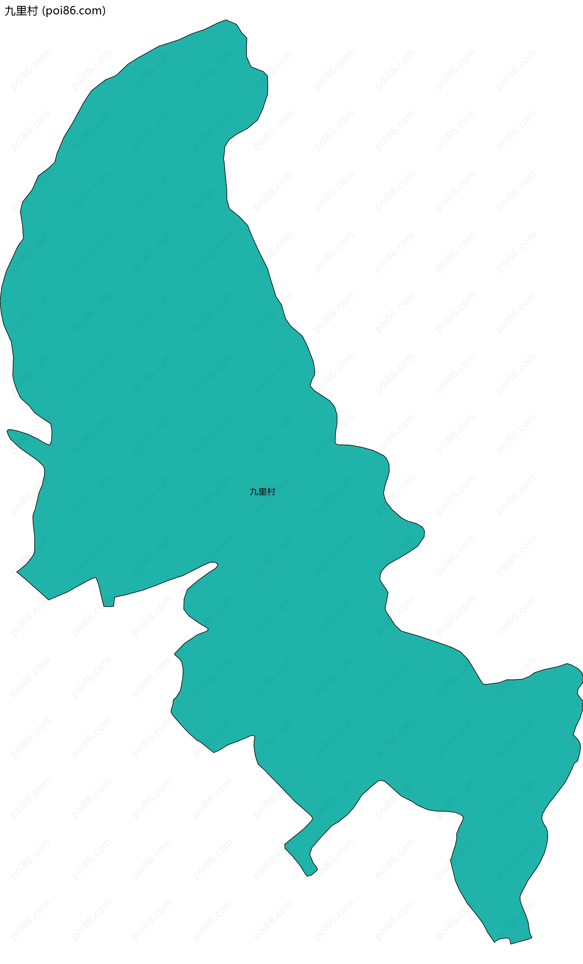 九里村边界地图