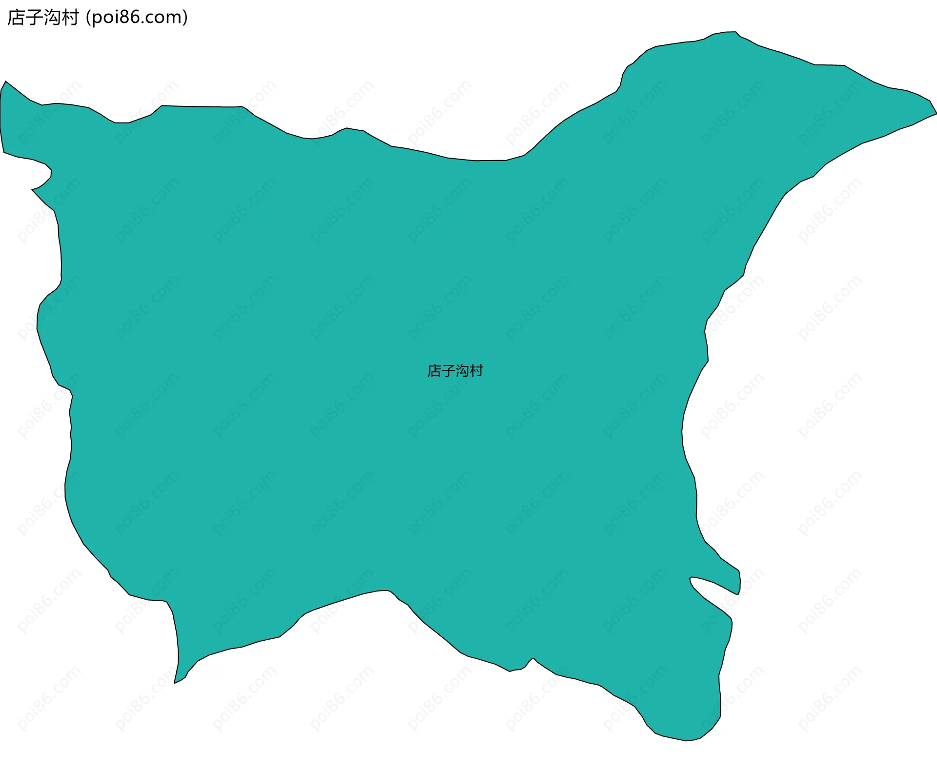店子沟村边界地图