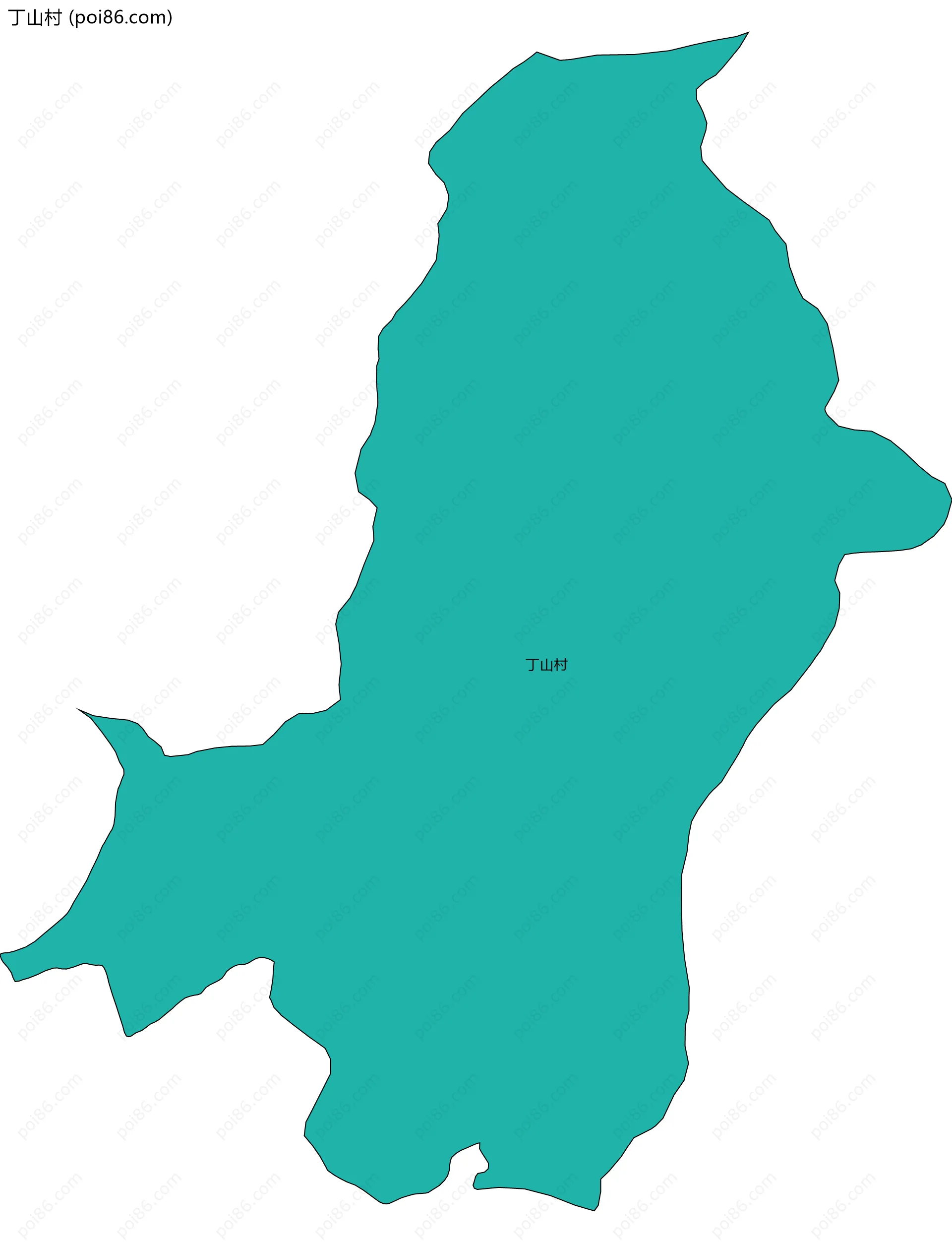 丁山村边界地图