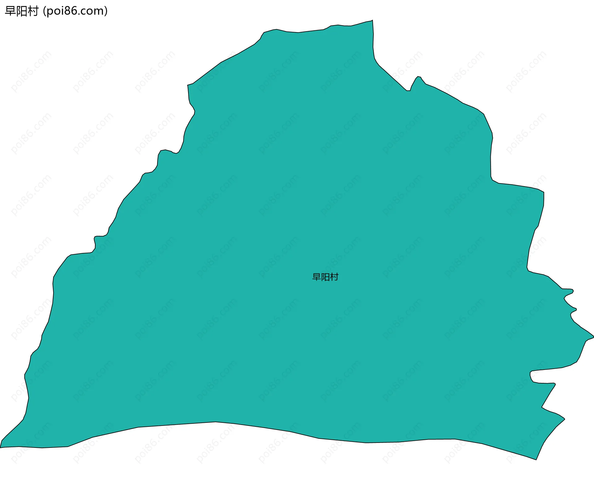 早阳村边界地图