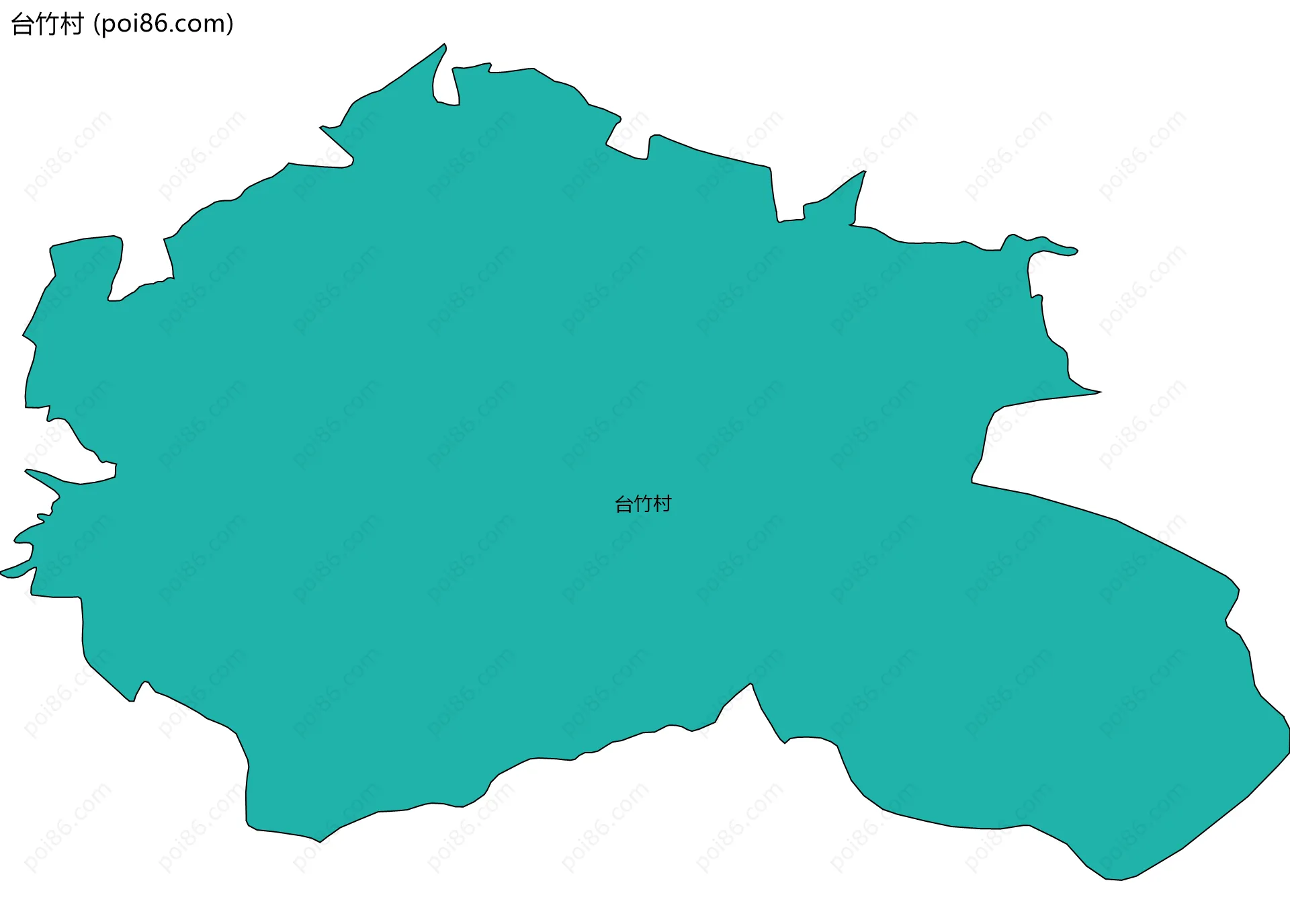 台竹村边界地图