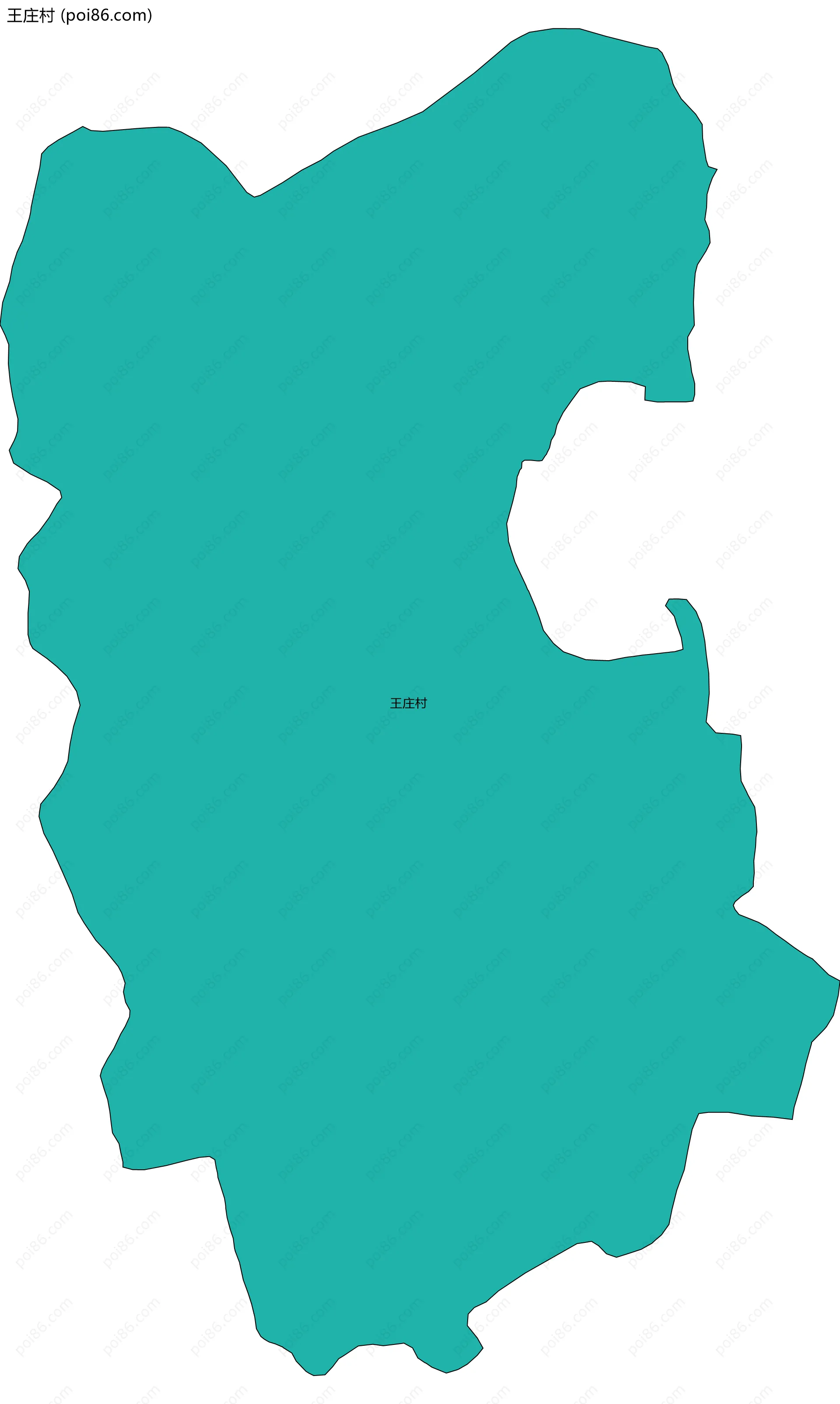 王庄村边界地图