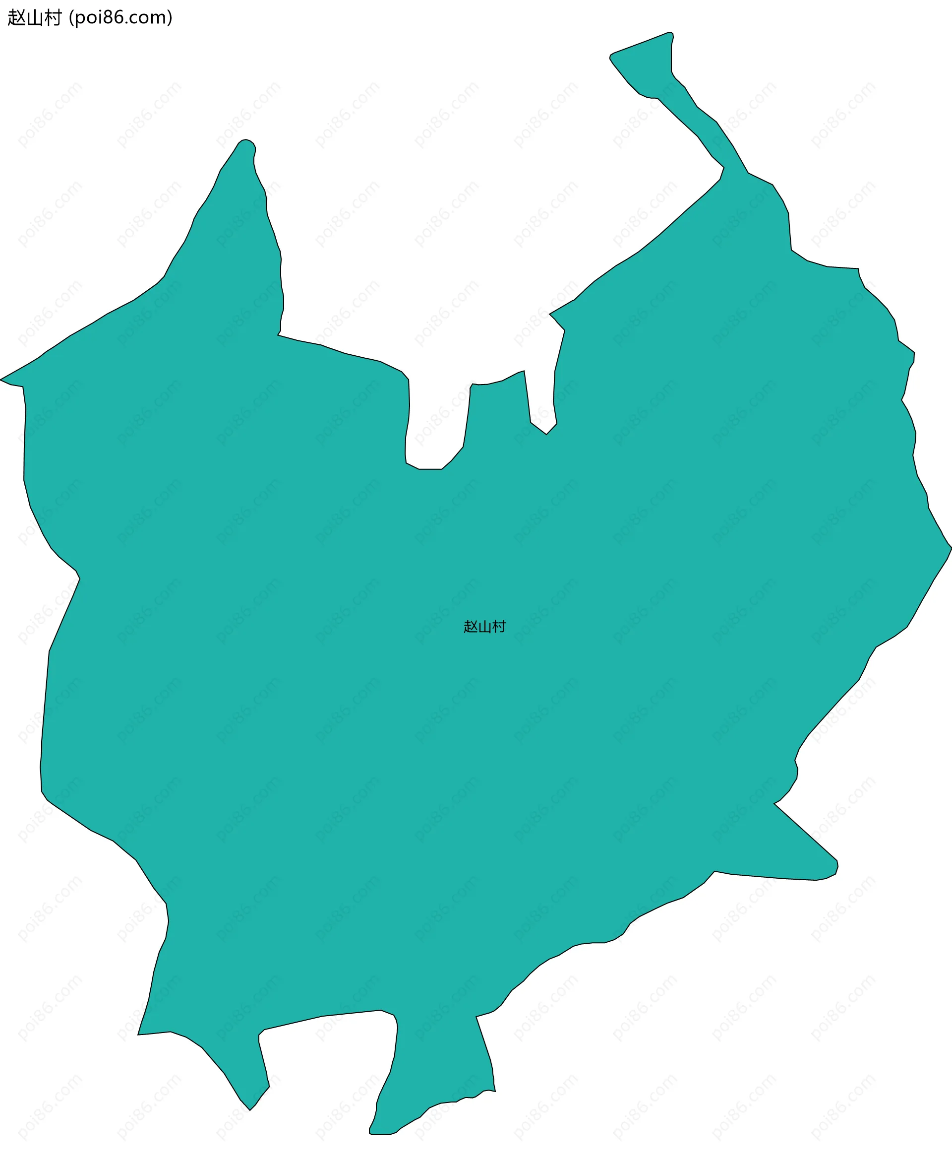 赵山村边界地图