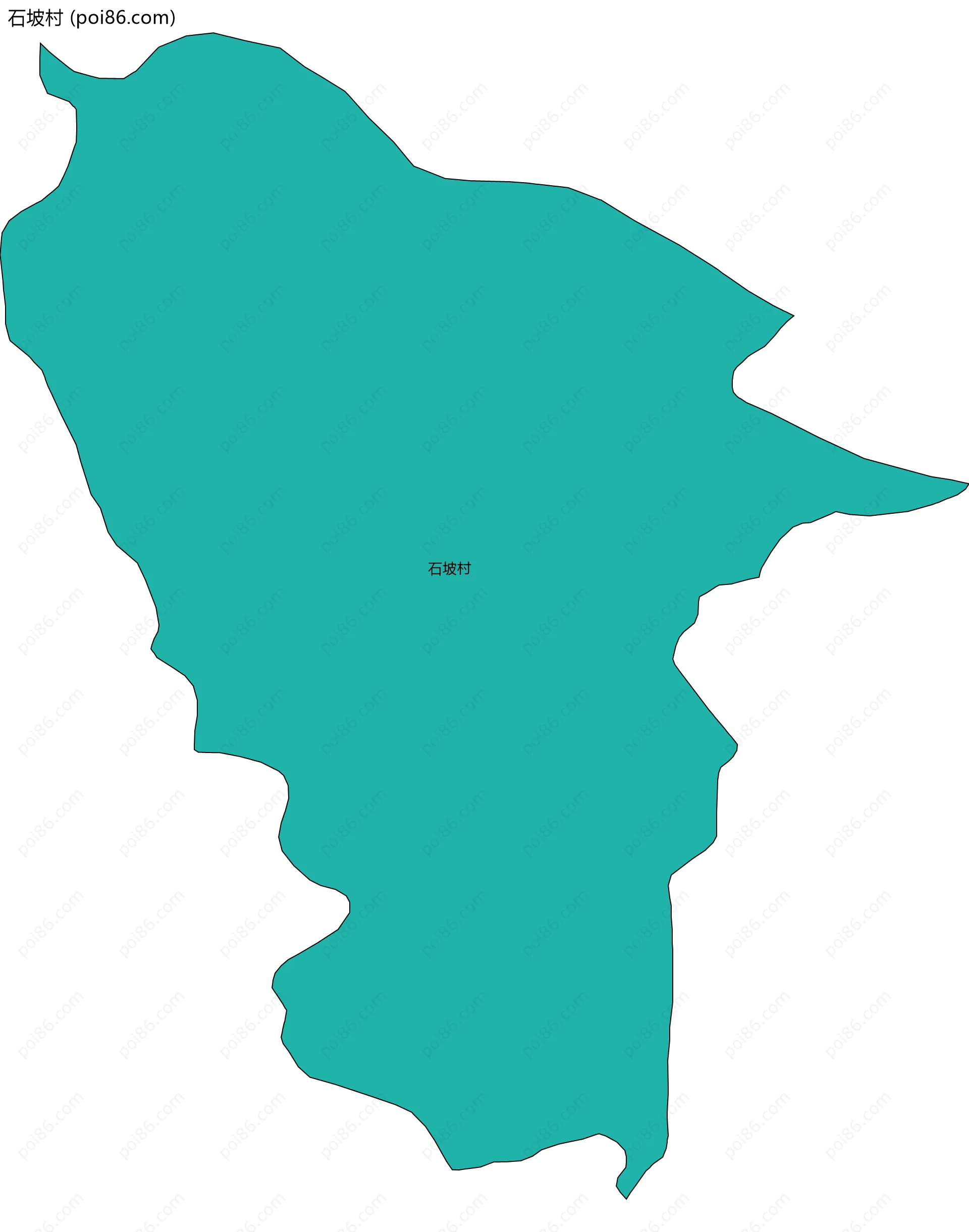 石坡村边界地图