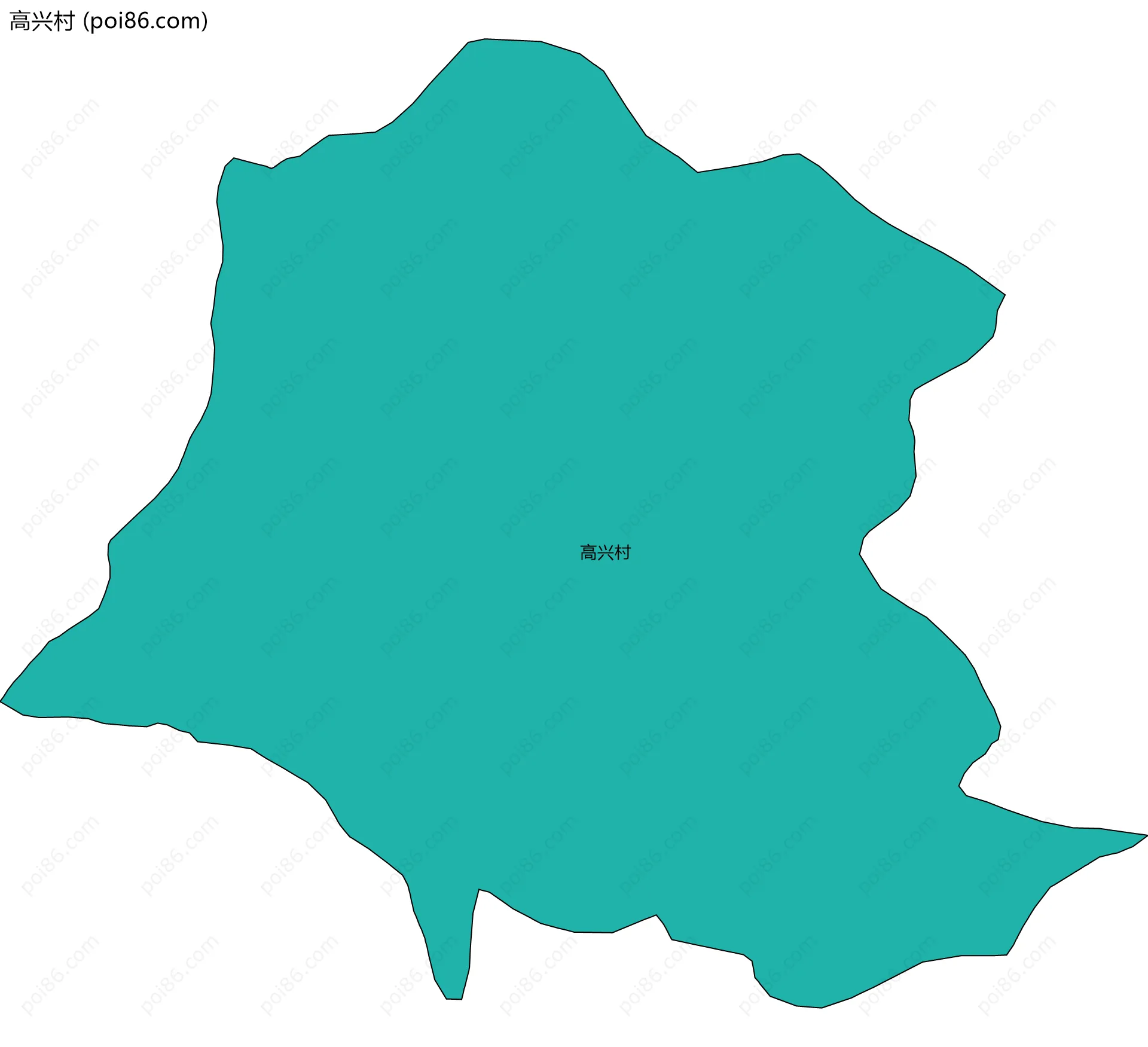 高兴村边界地图