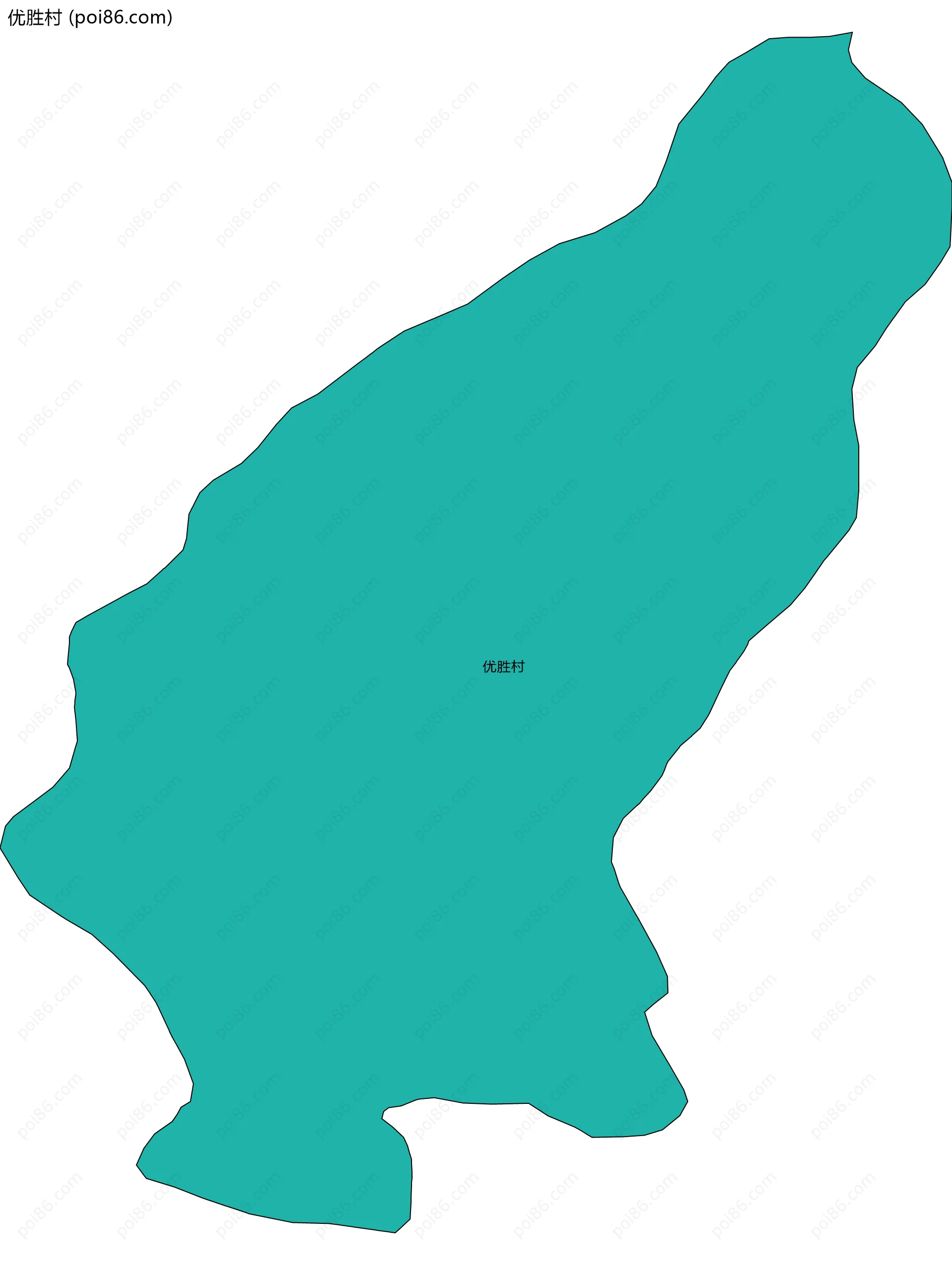 优胜村边界地图