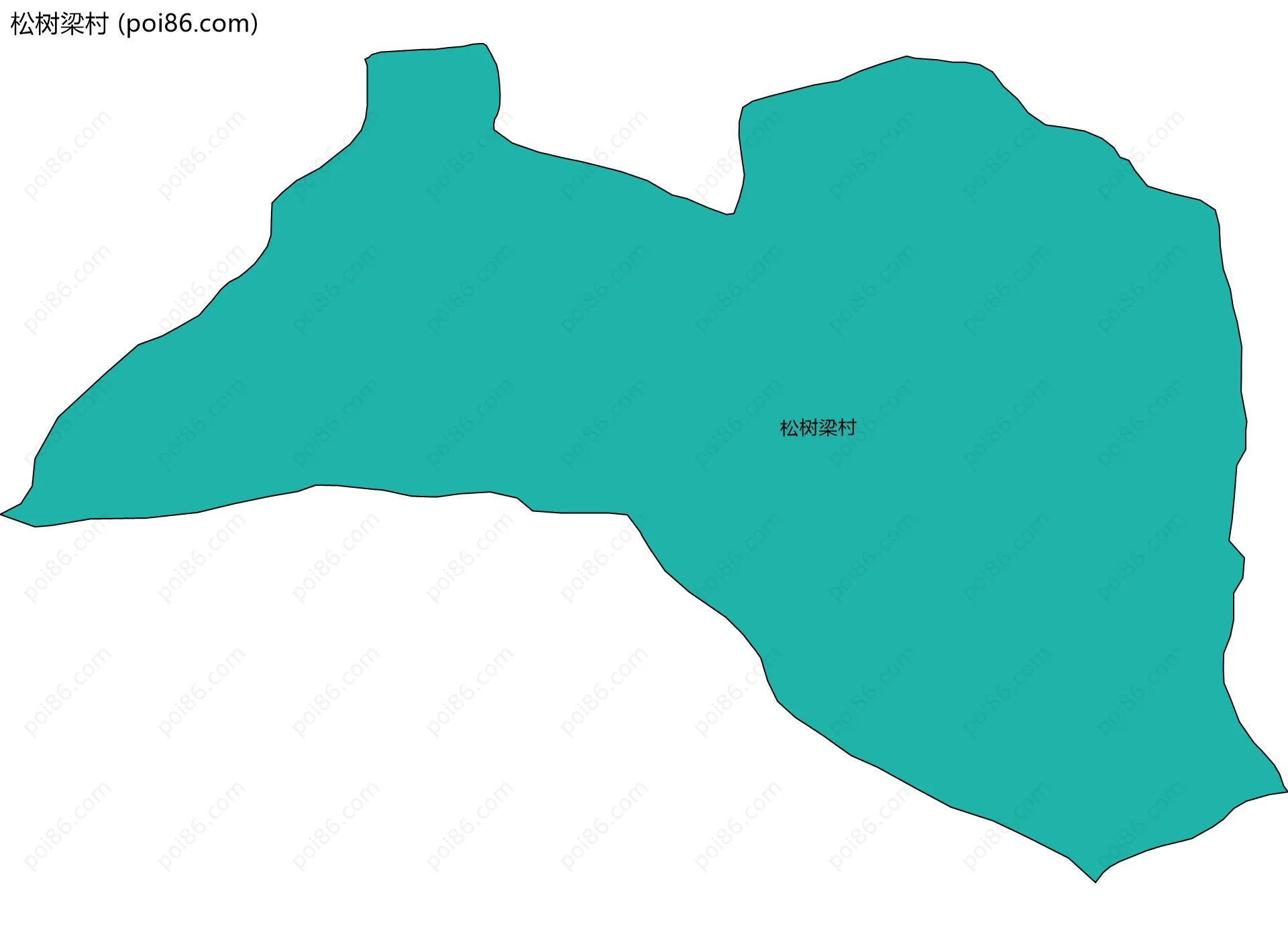 松树梁村边界地图
