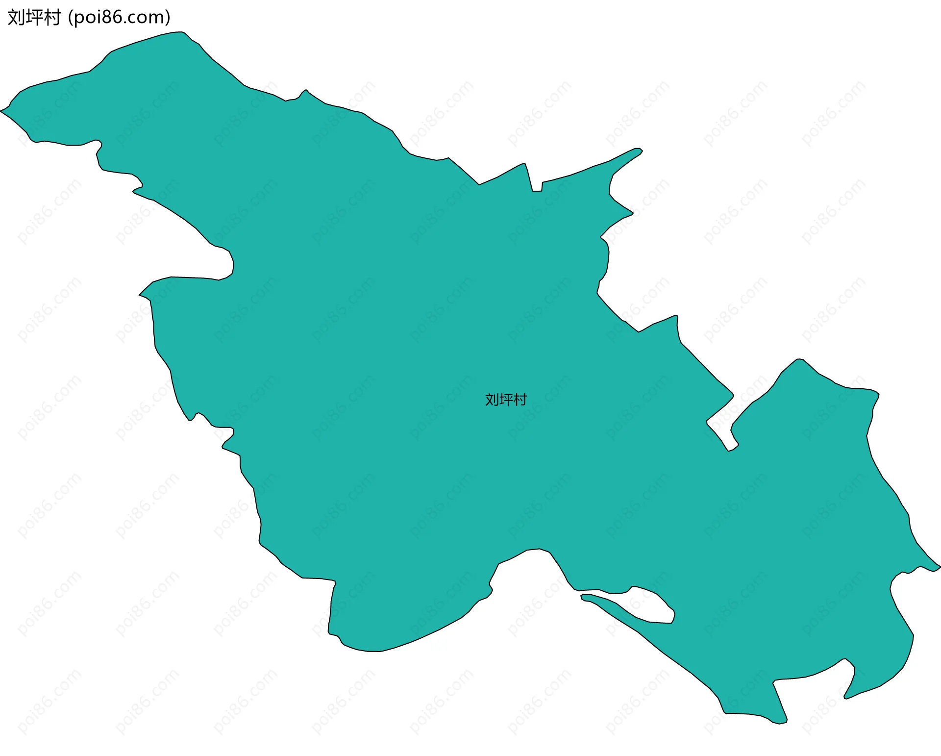刘坪村边界地图