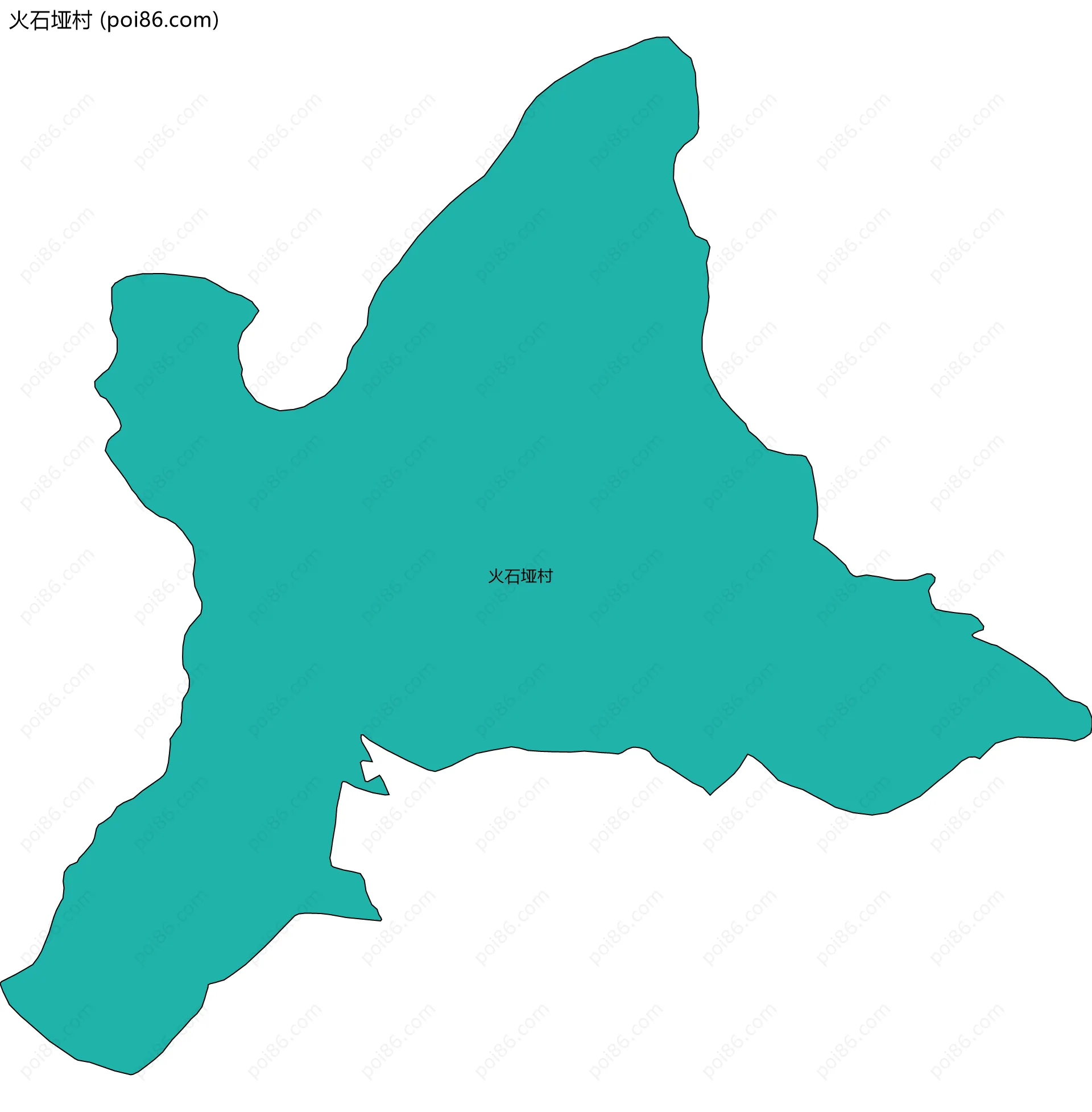 火石垭村边界地图