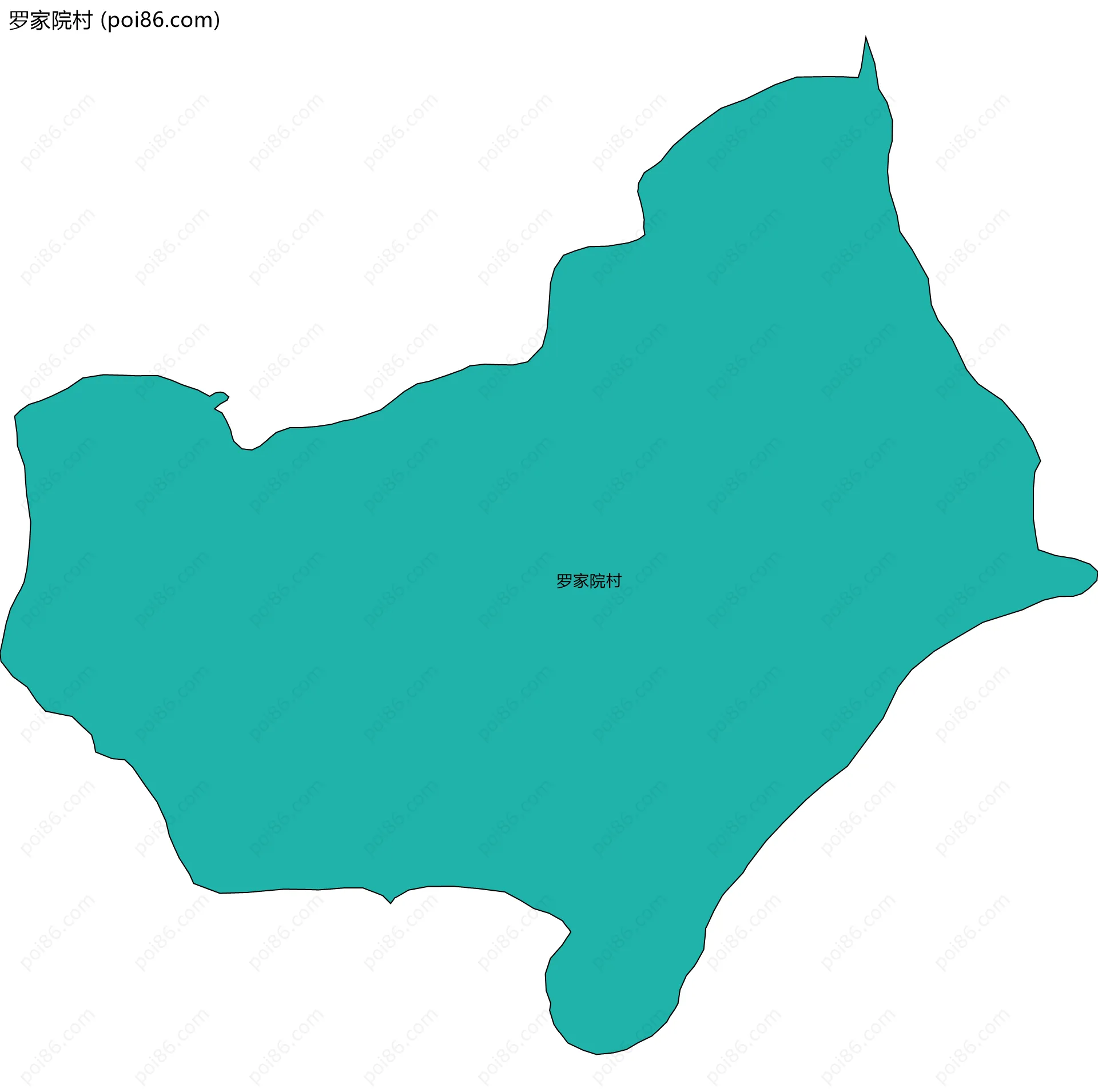 罗家院村边界地图