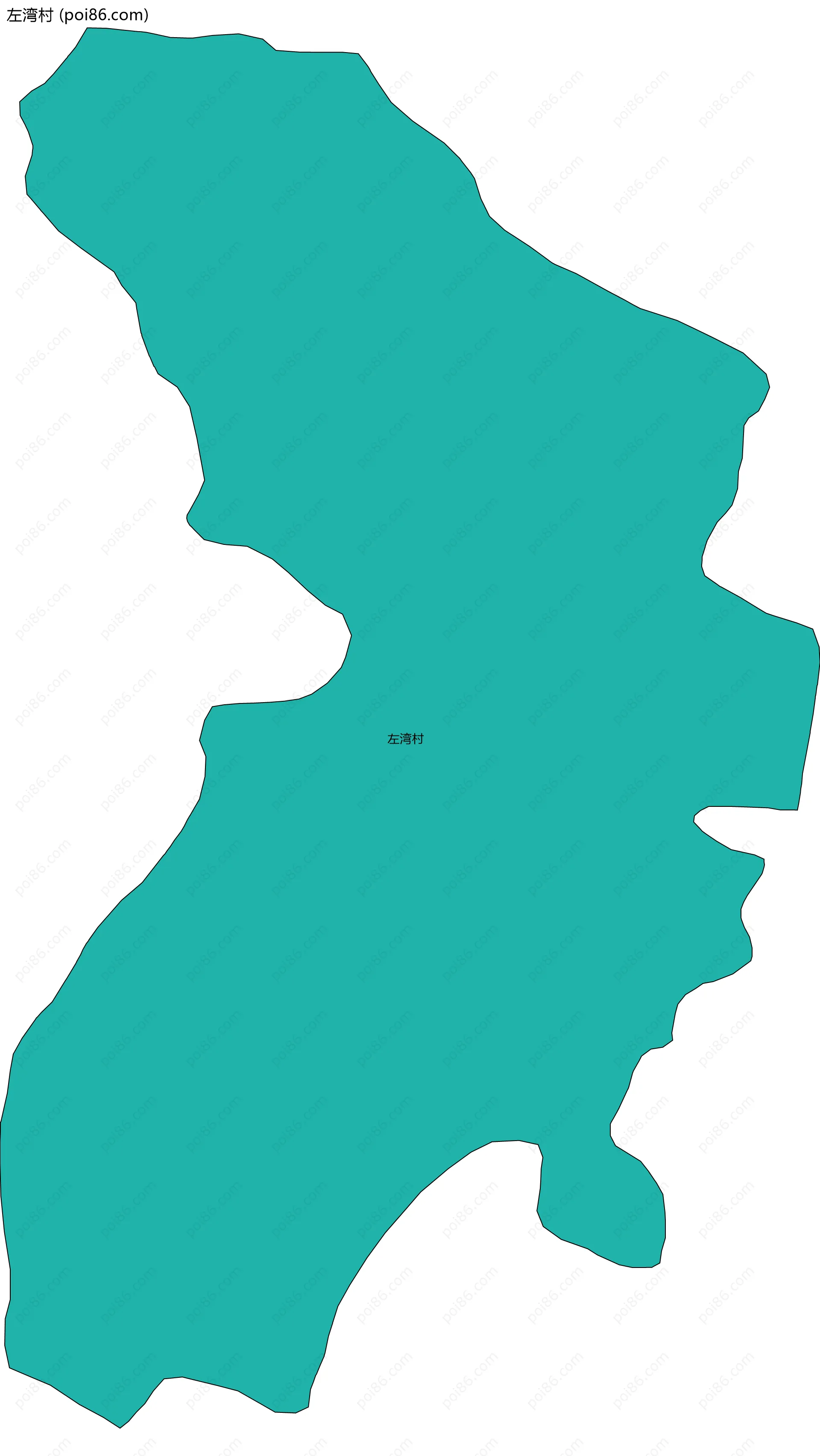 左湾村边界地图