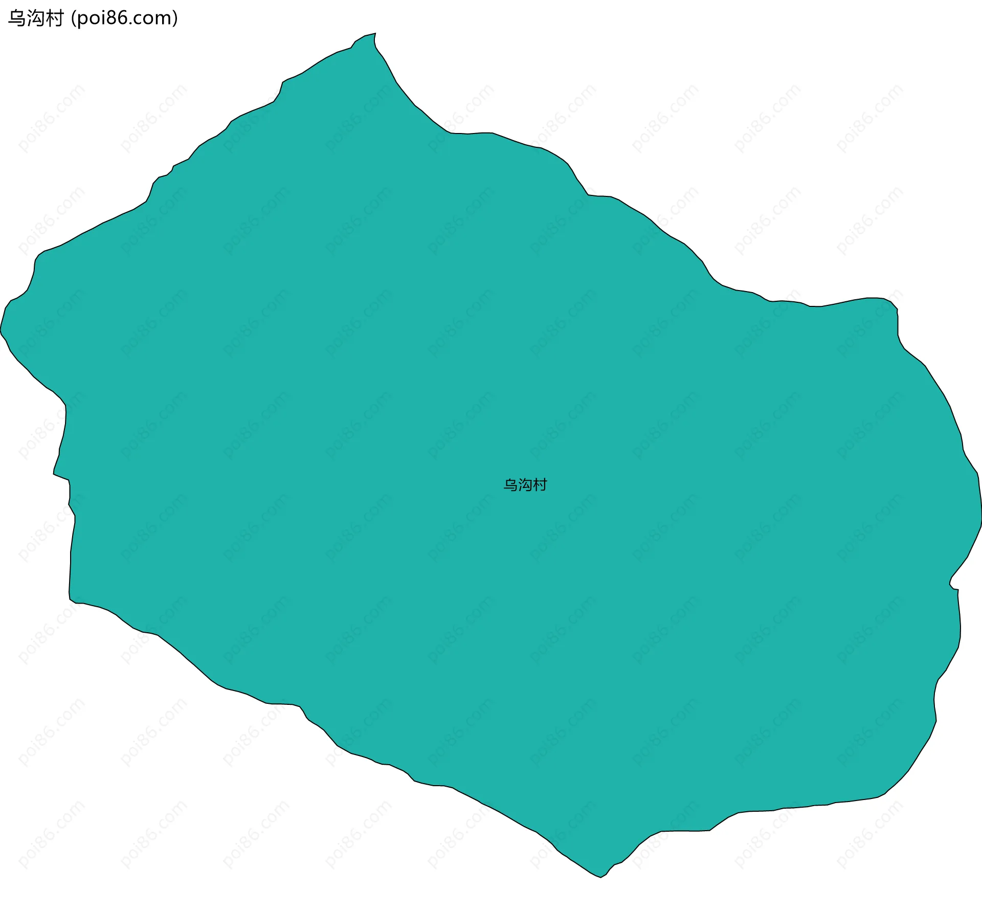 乌沟村边界地图