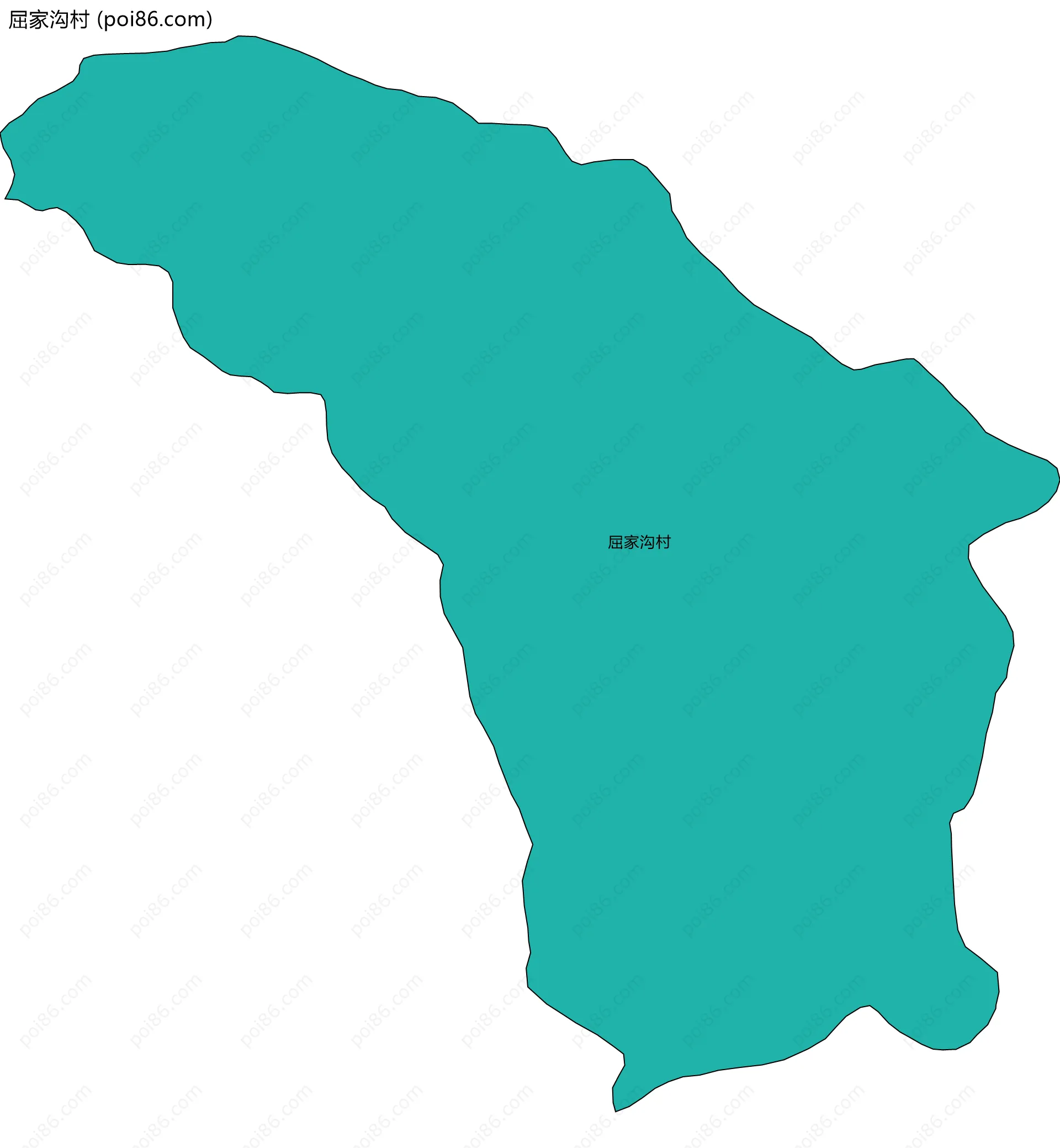 屈家沟村边界地图