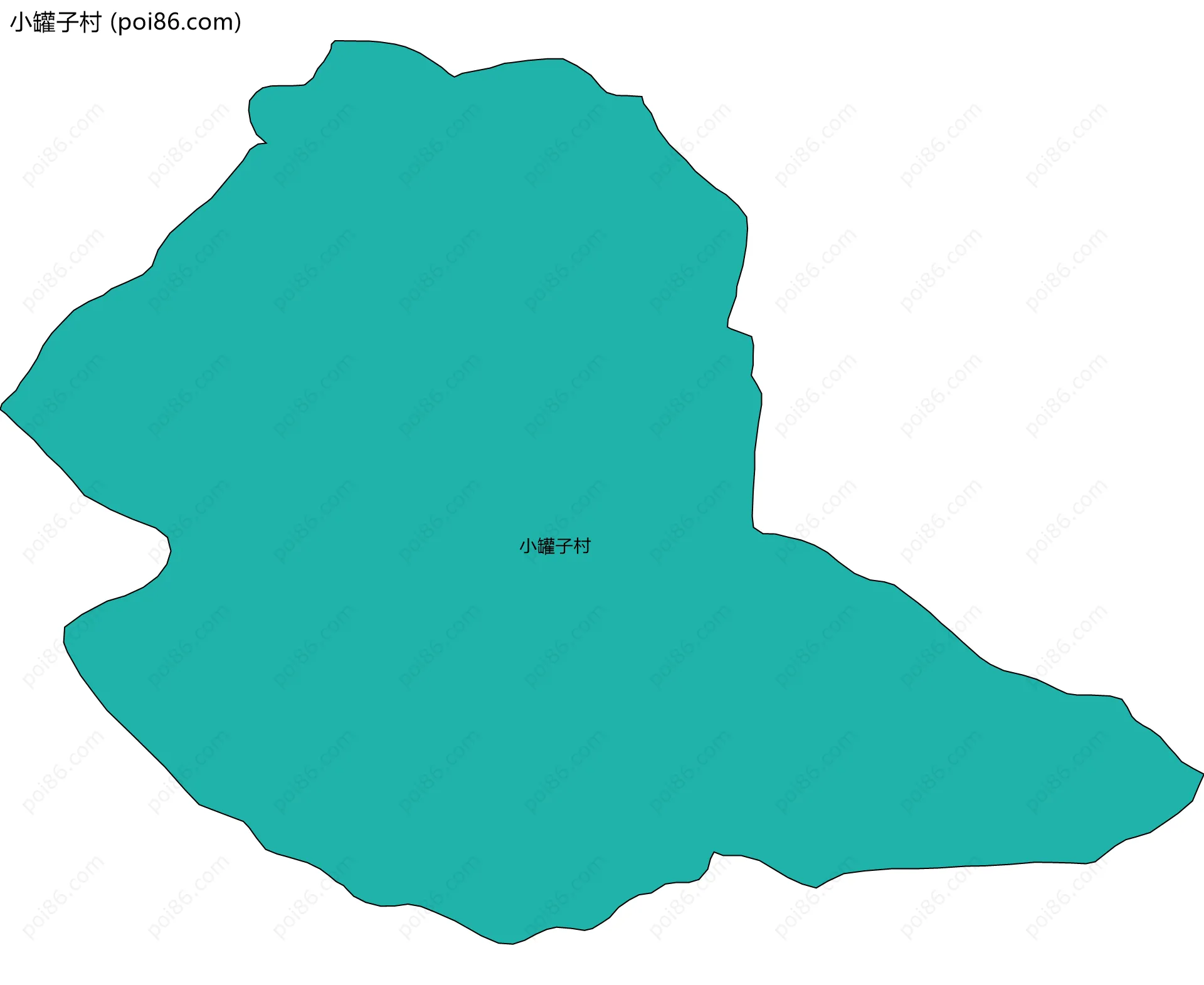 小罐子村边界地图