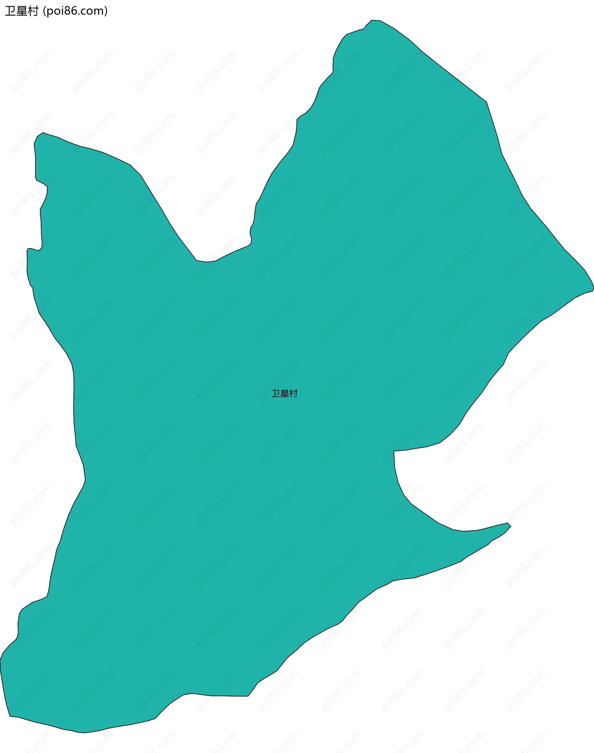 卫星村边界地图