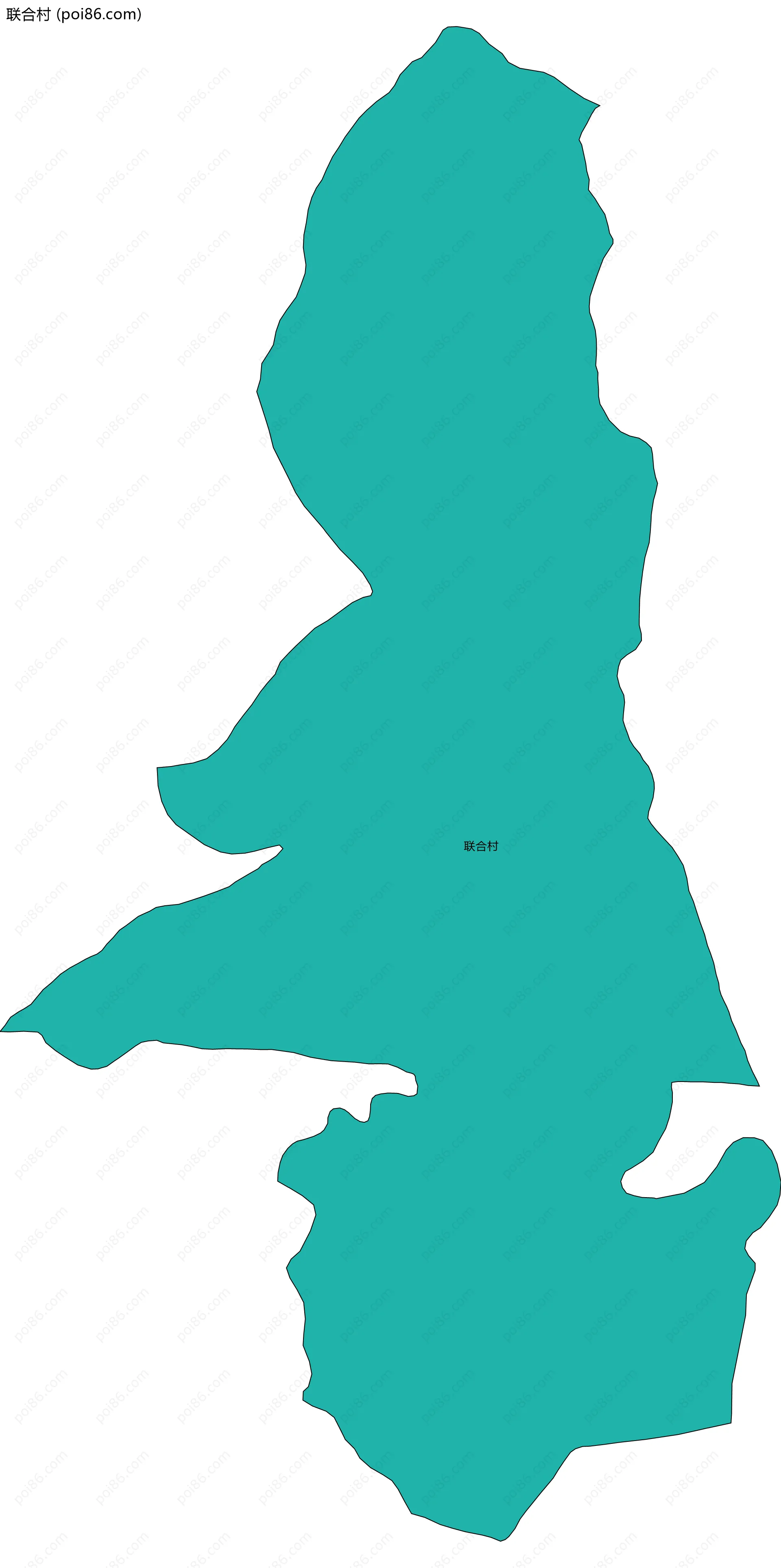 联合村边界地图