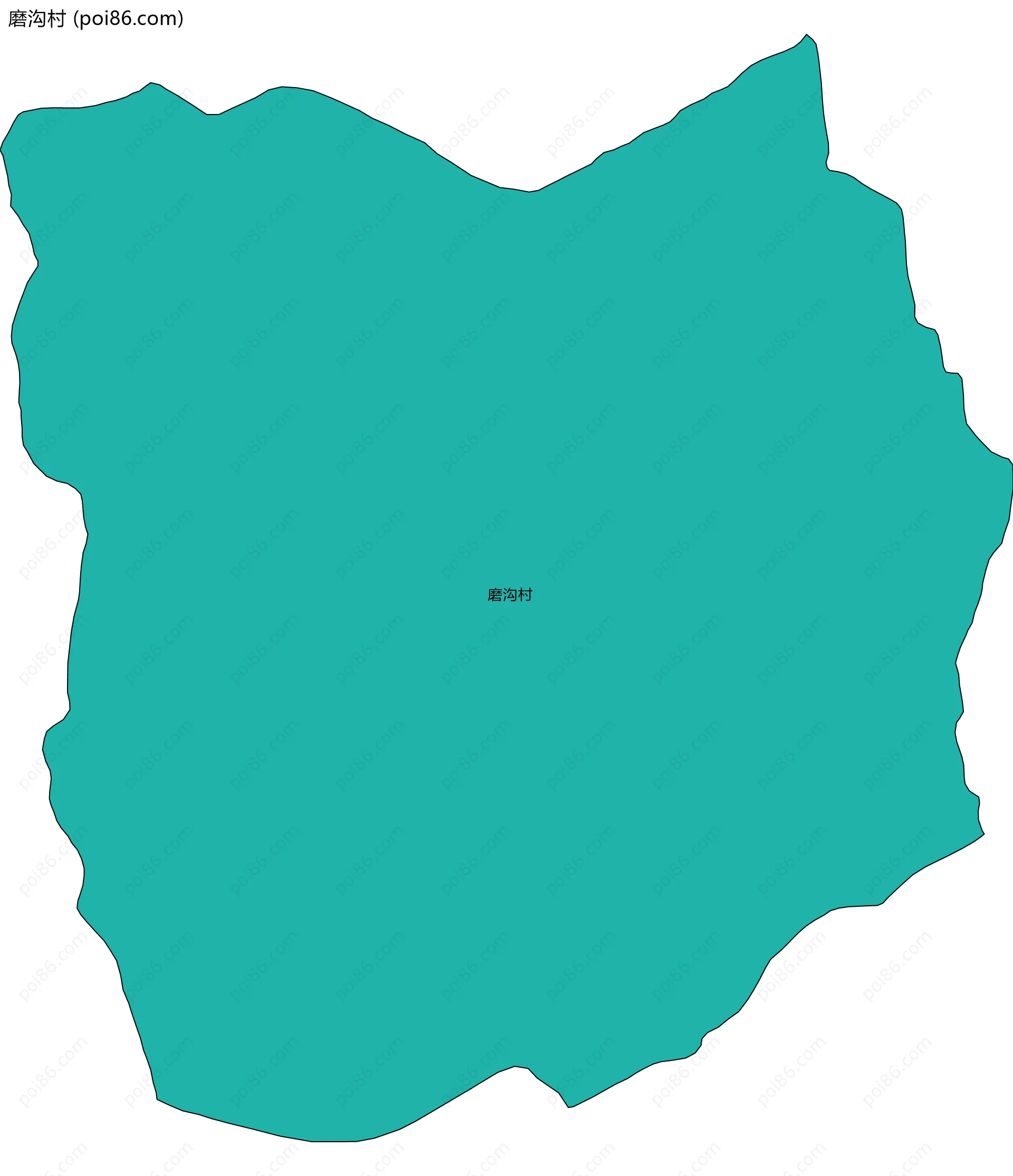 磨沟村边界地图