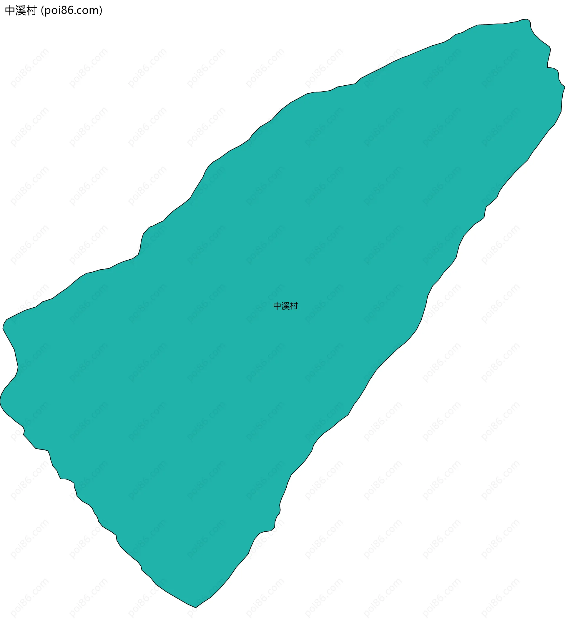 中溪村边界地图