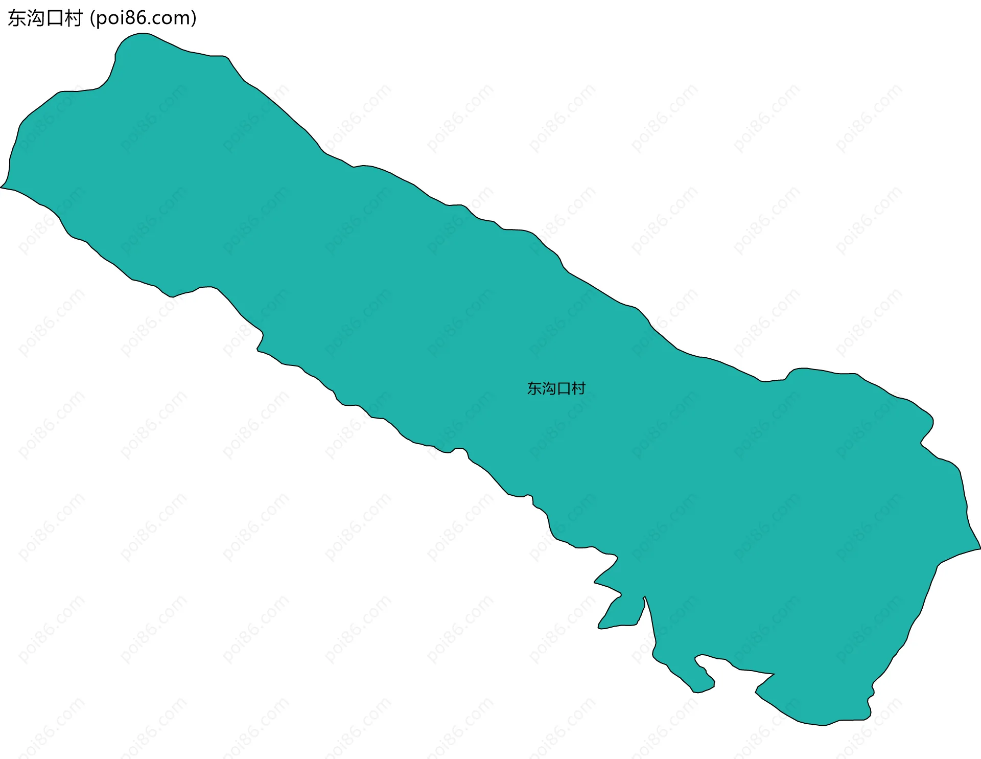 东沟口村边界地图