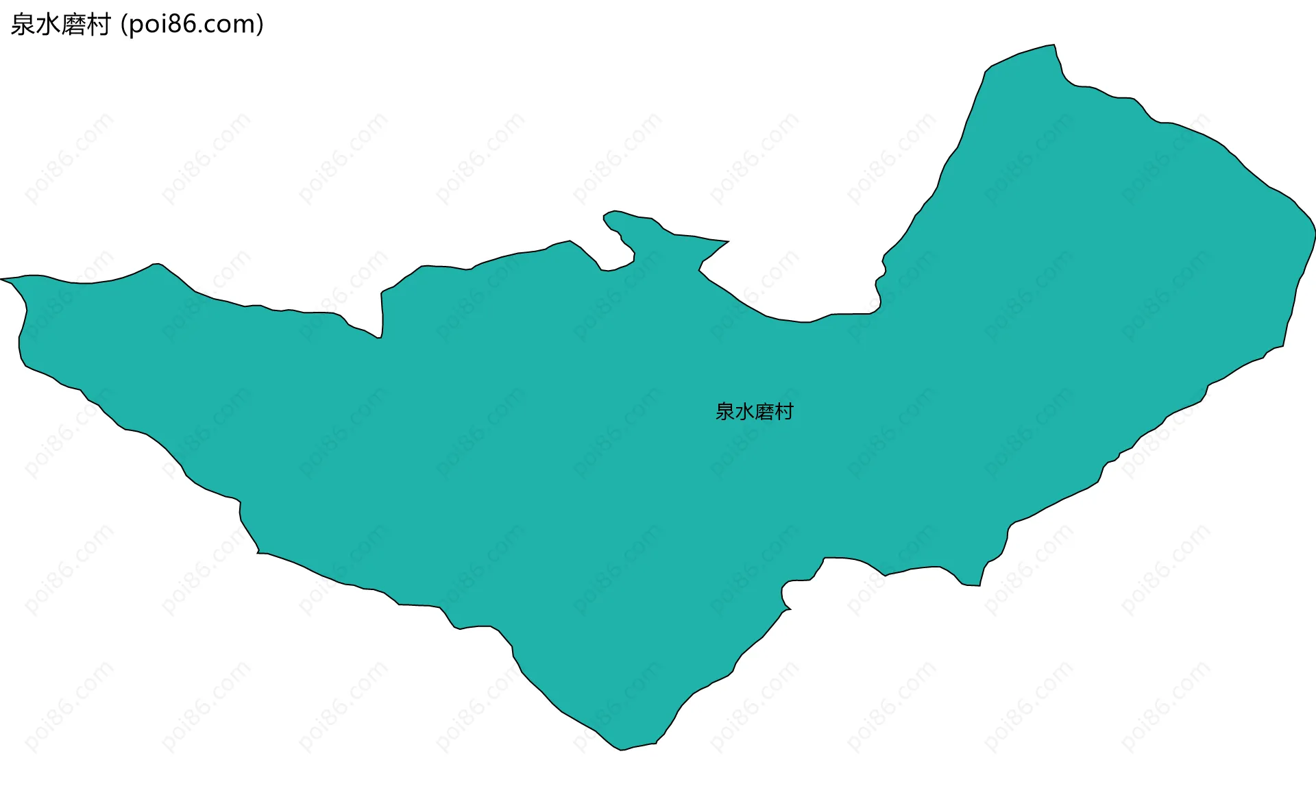 泉水磨村边界地图