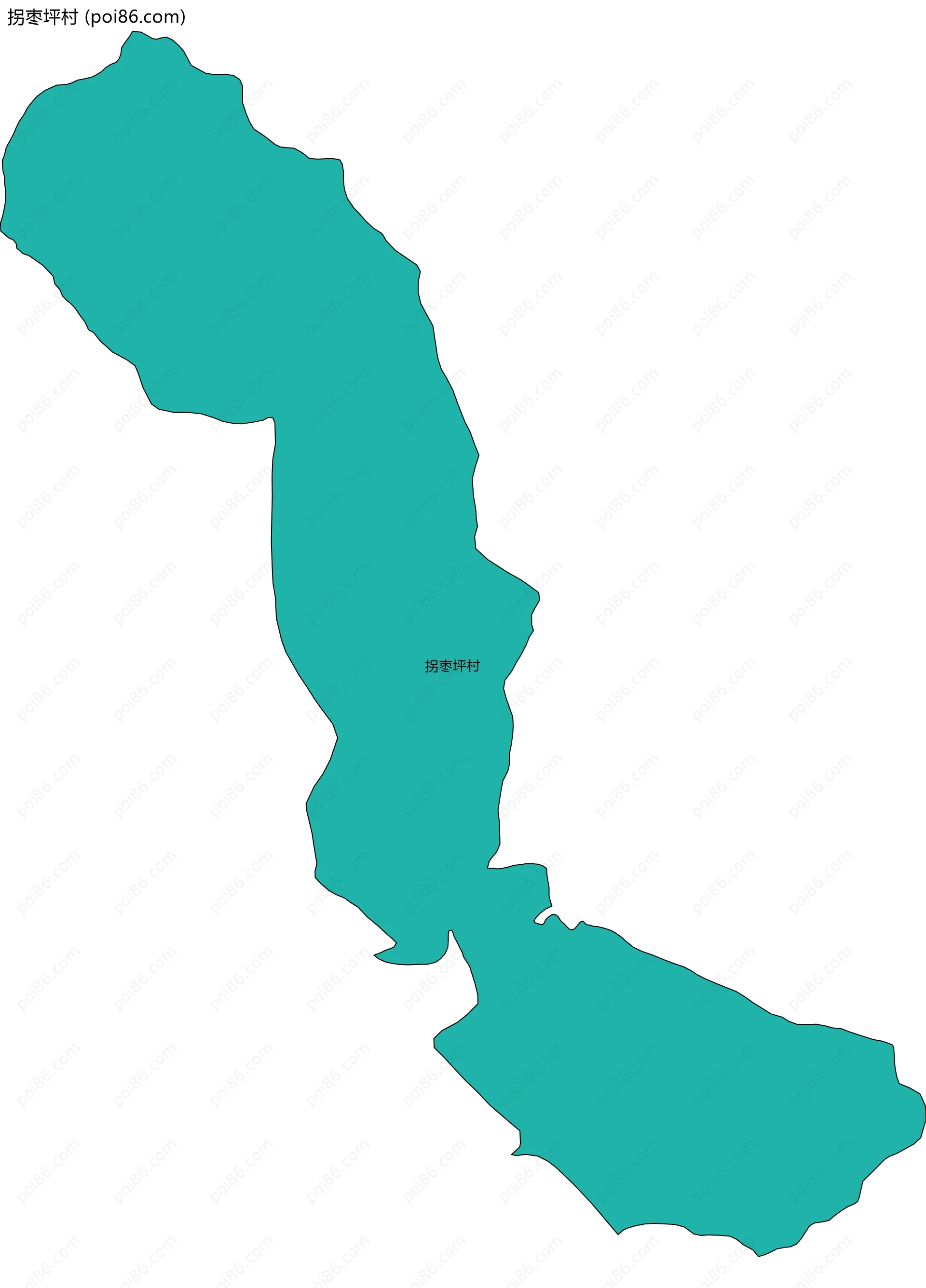 拐枣坪村边界地图