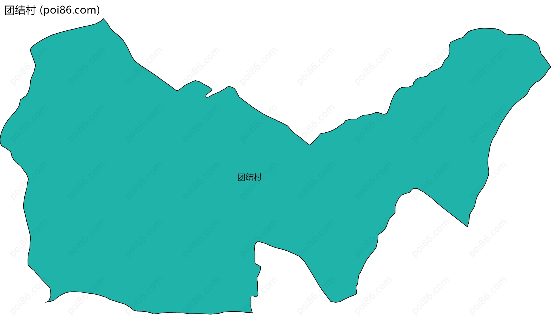 团结村边界地图