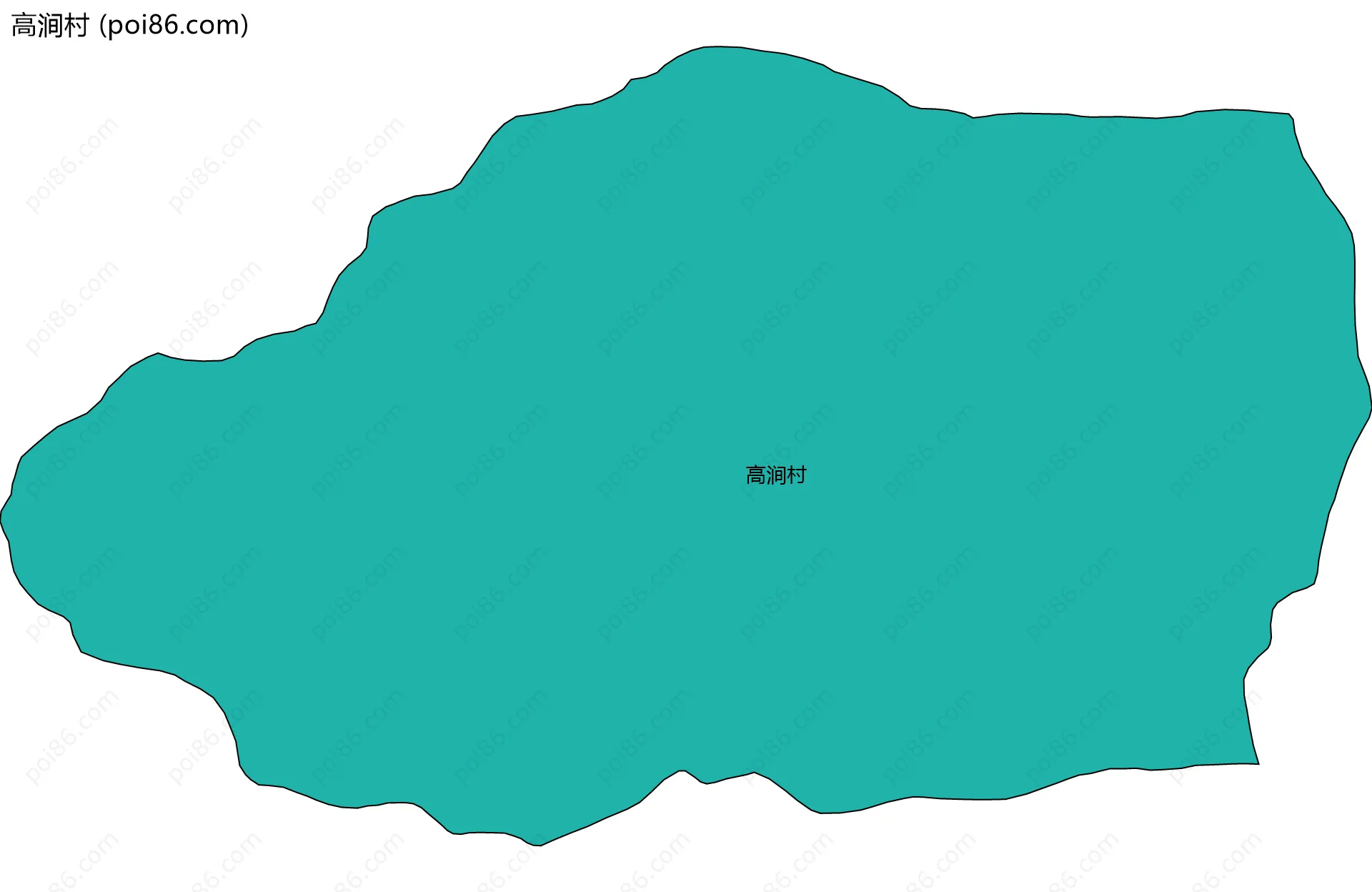 高涧村边界地图