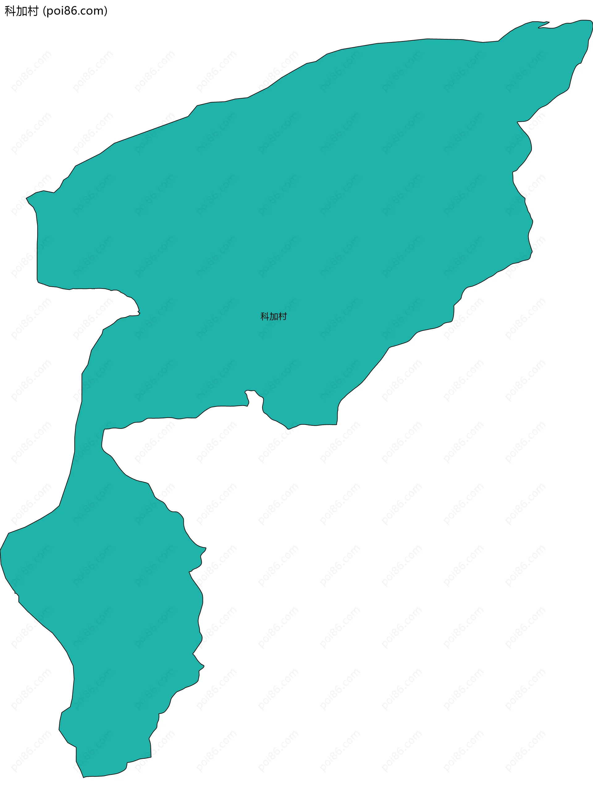 科加村边界地图