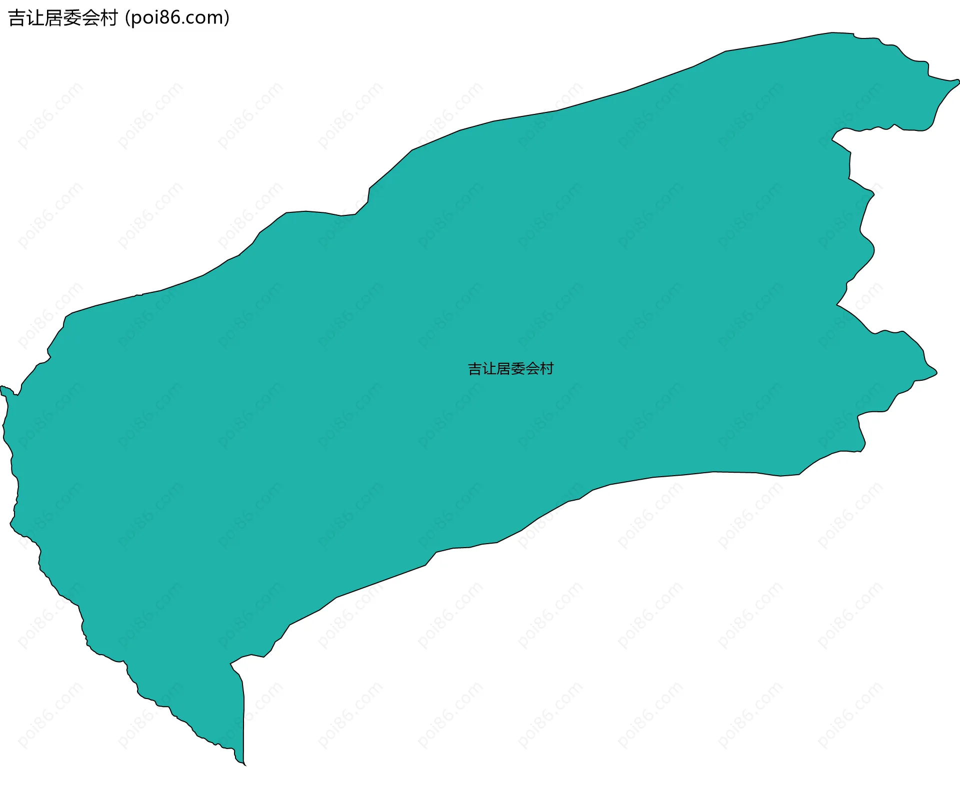 吉让居委会村边界地图